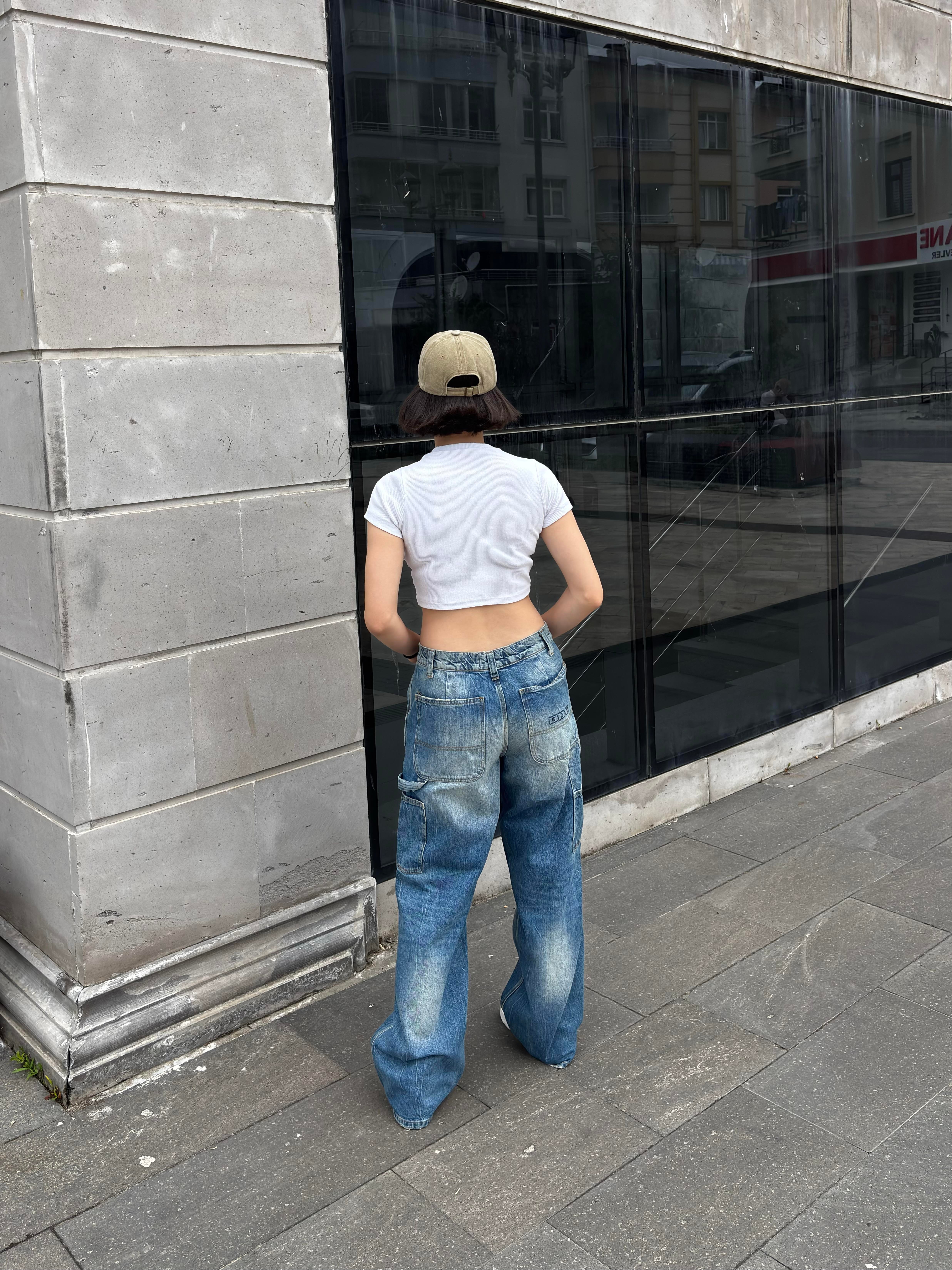 Eskitme Ton Jaya Carpenter Wash Jeans