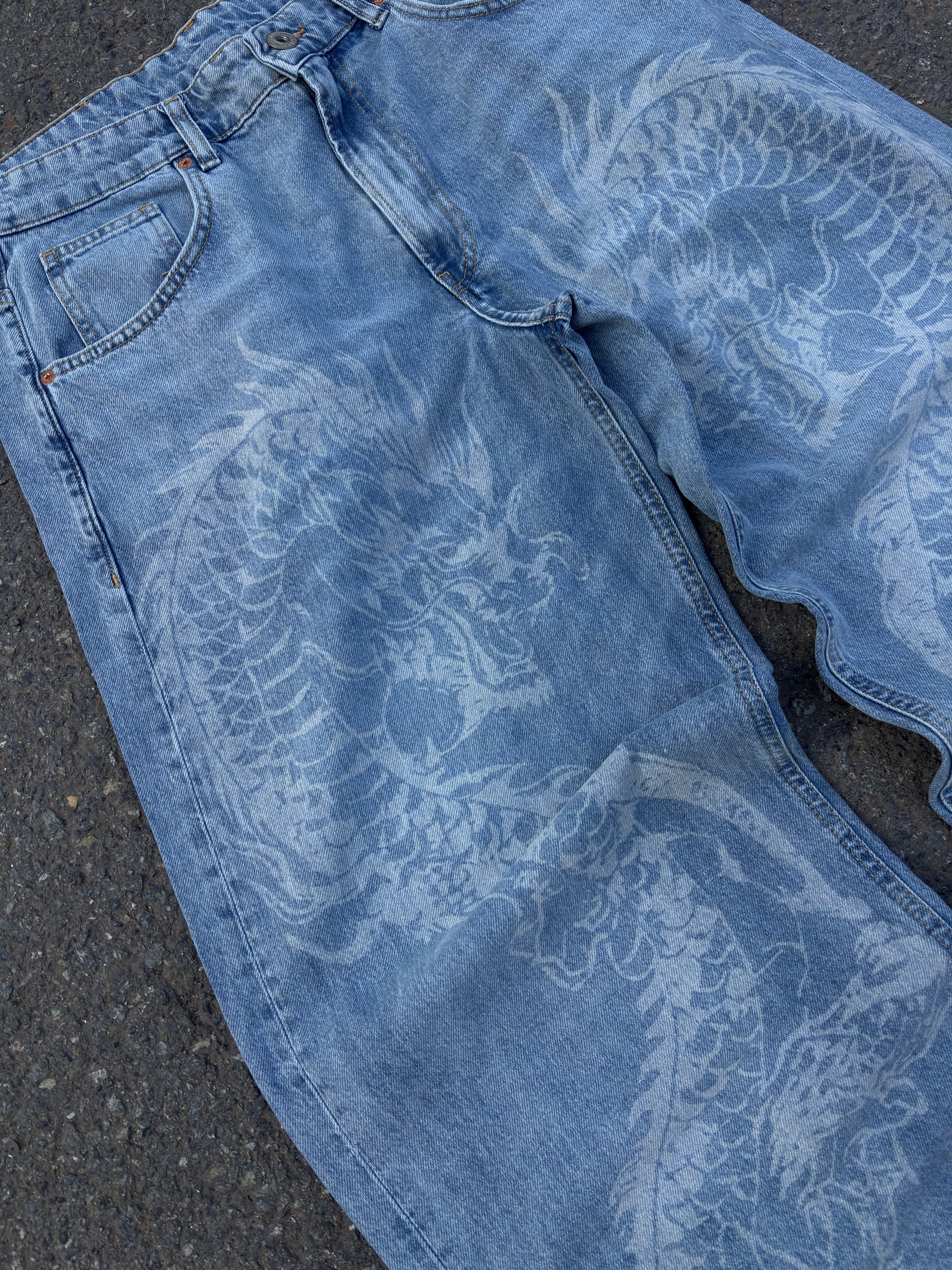 Frost Dragon Wash Unisex Baggy Jean