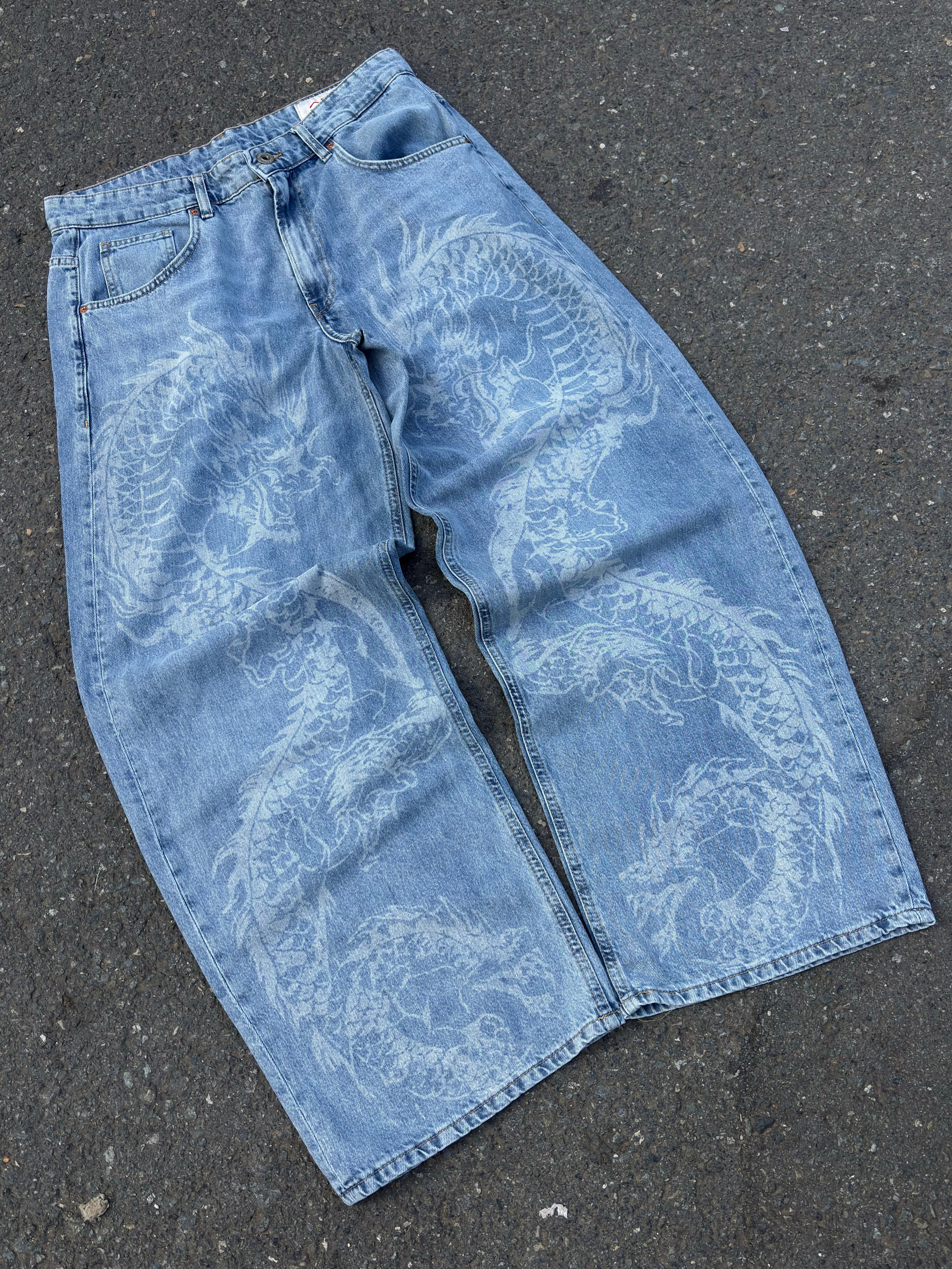 Frost Dragon Wash Unisex Baggy Jean