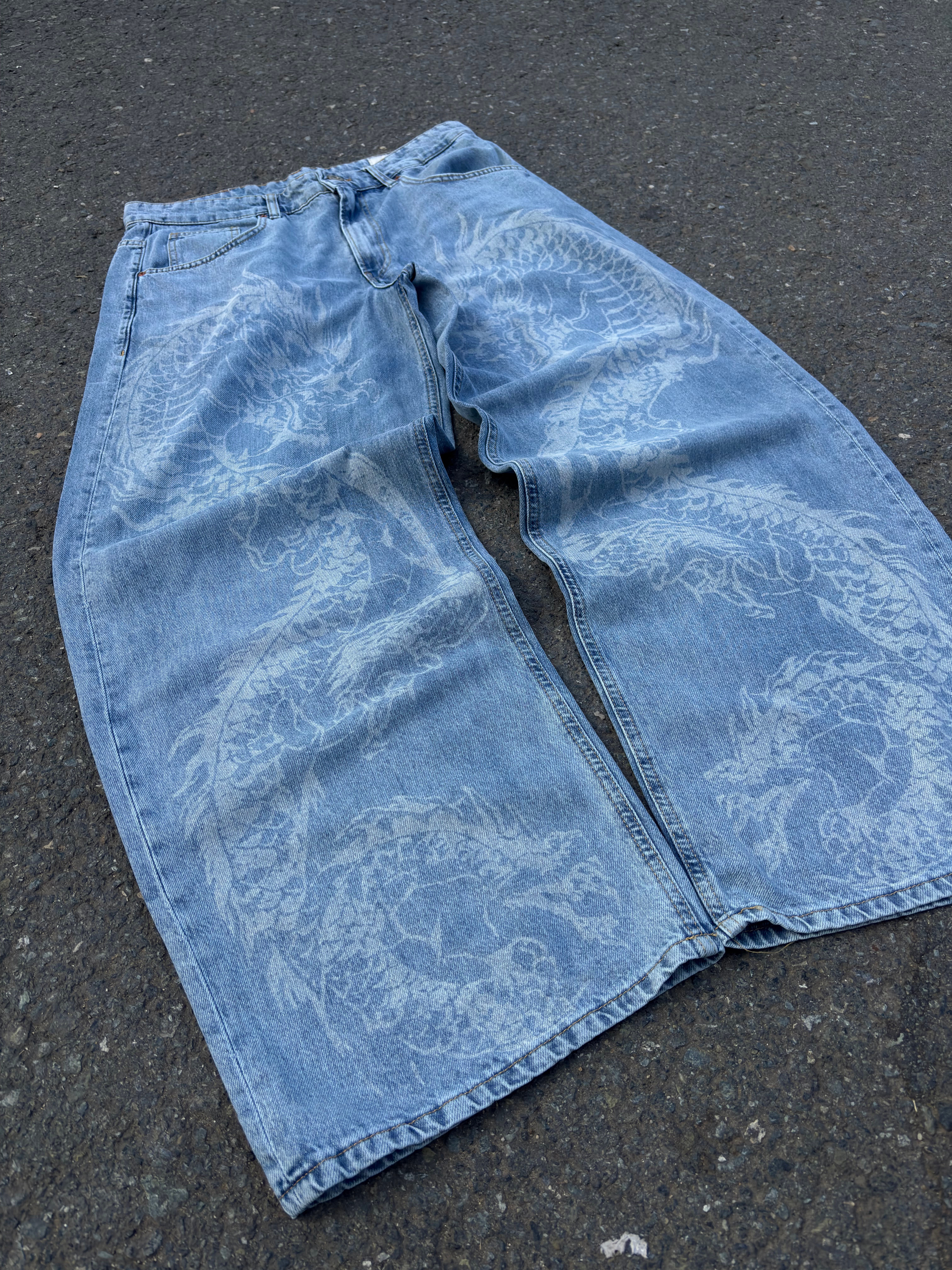 Frost Dragon Wash Unisex Baggy Jean