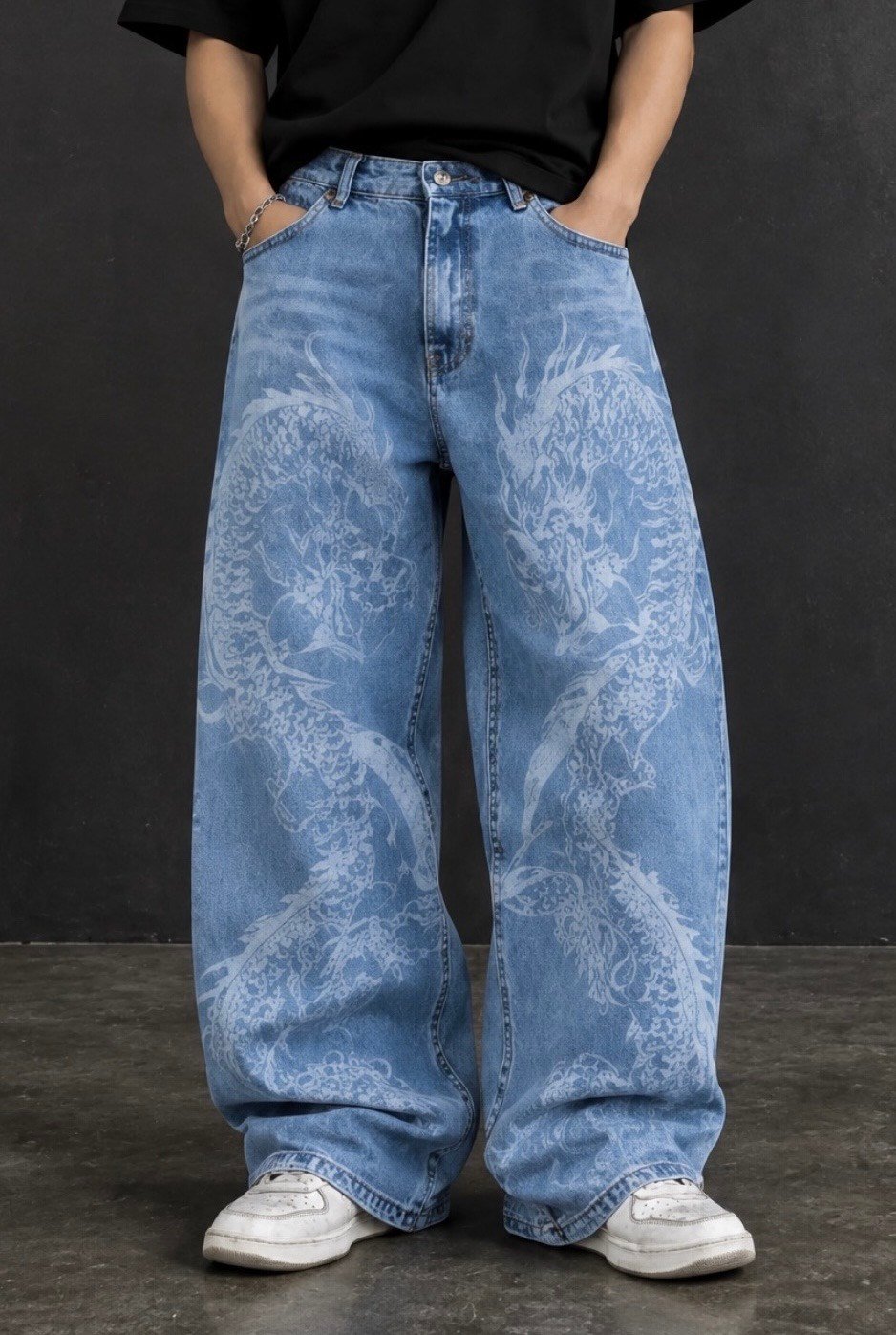 Frost Dragon Wash Unisex Baggy Jean