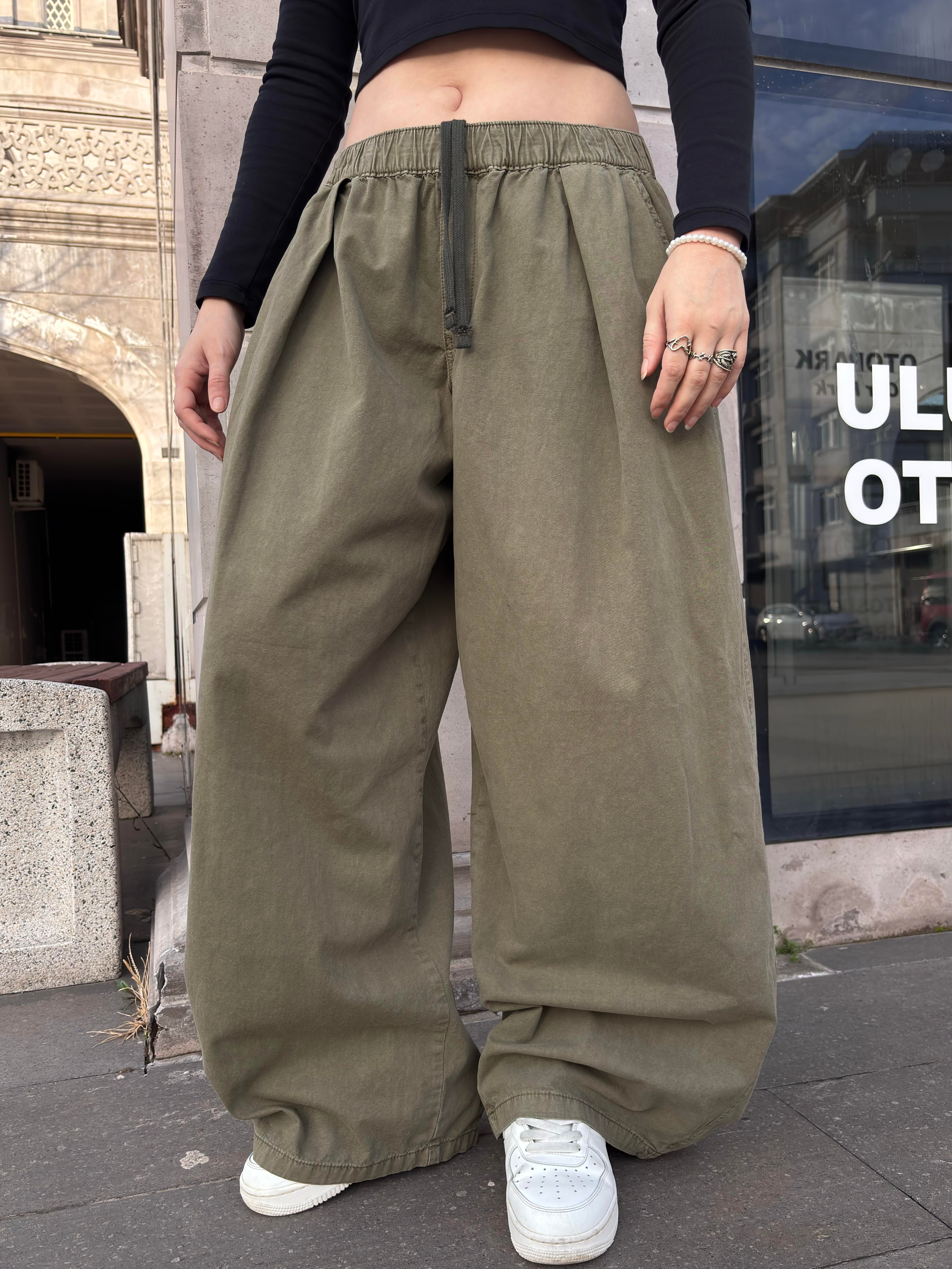 Green Tone Bobbi Baggy Pants