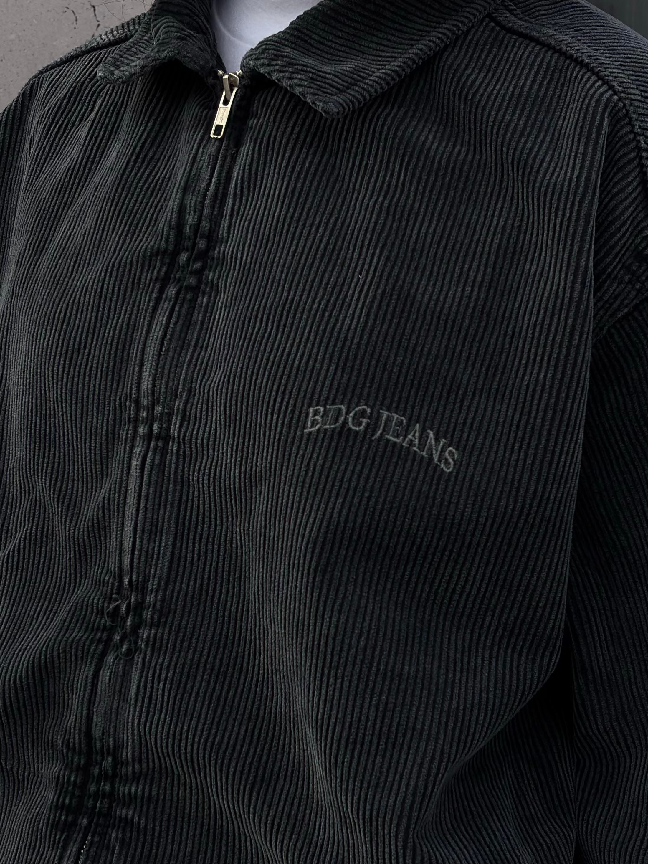 Grey Ton Fitilli Kadife Harrington Jacket