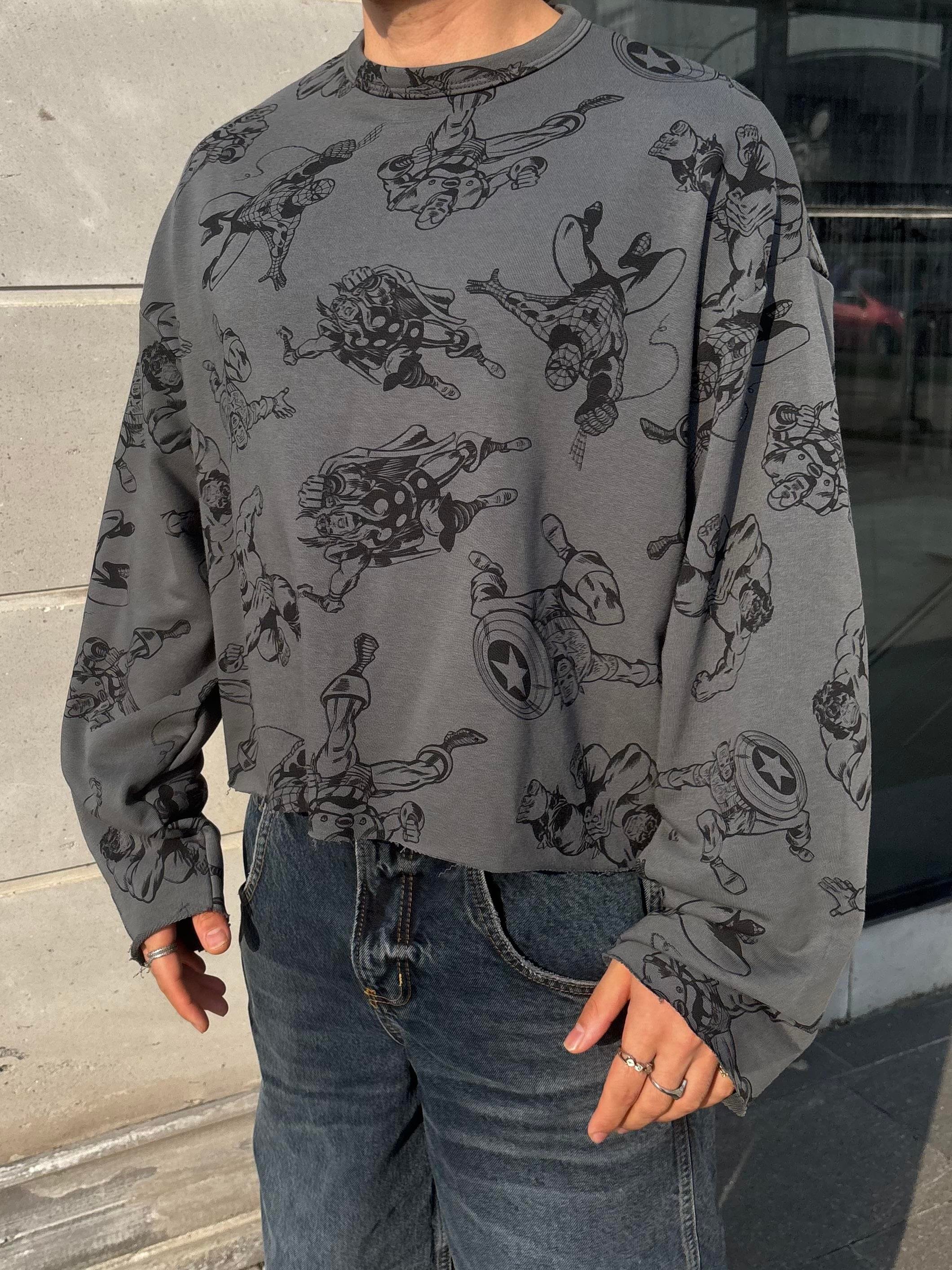 Hero Boxy Fit Cut-Off Sweatshirt