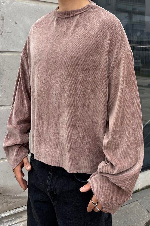 Kadife Boxy Fit Cut-Off Sweatshirt