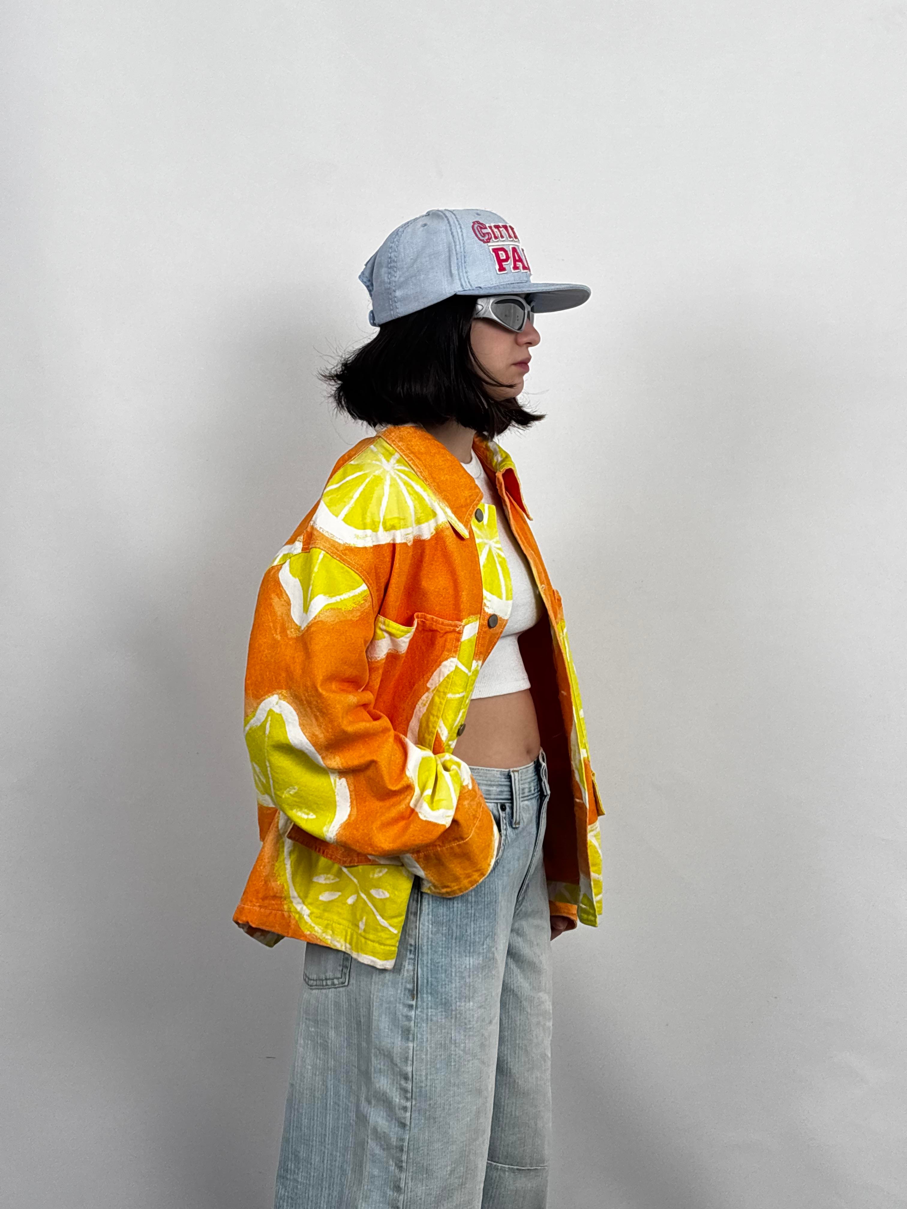Lemon Print Denim Jacket