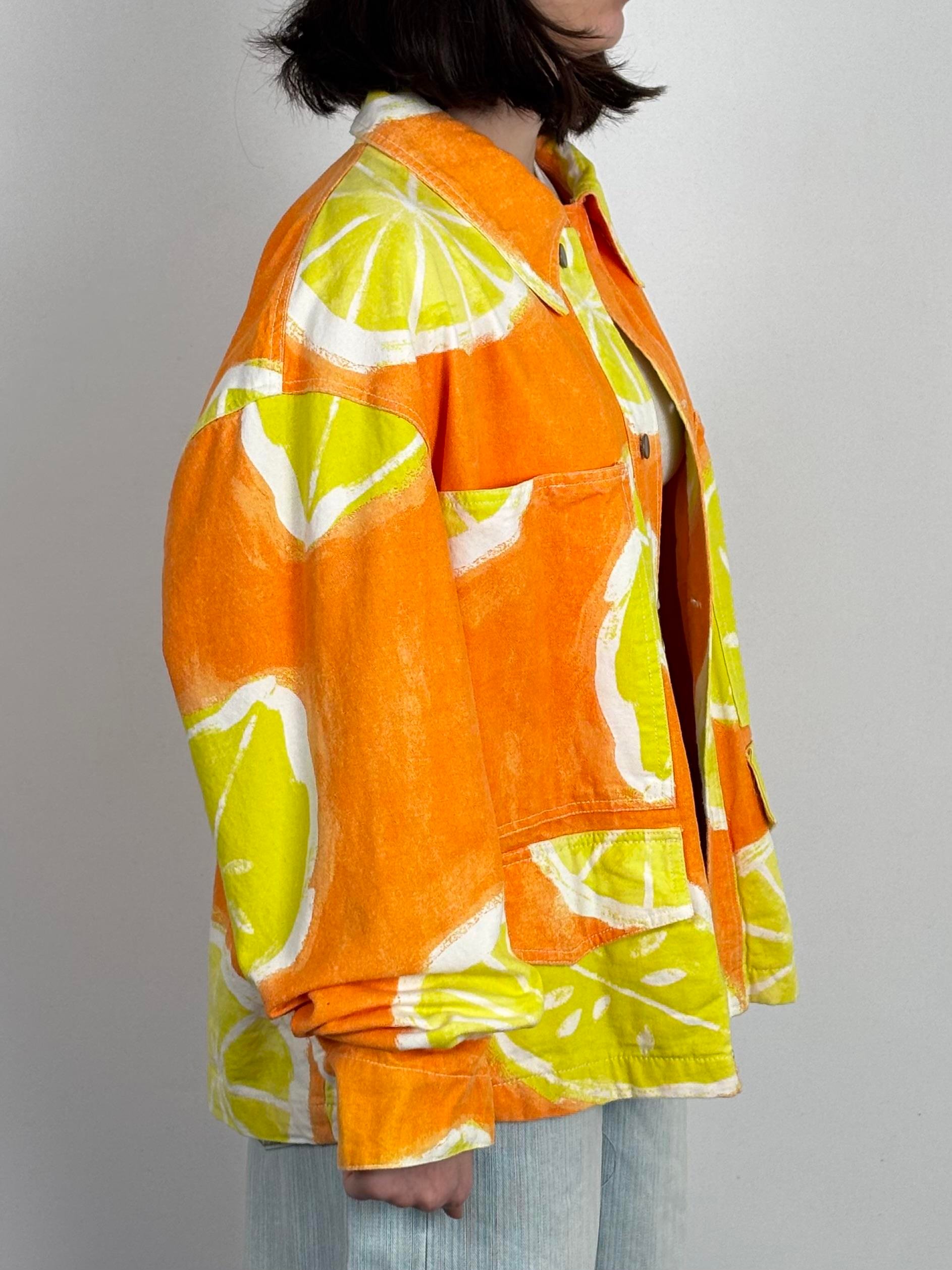 Lemon Print Denim Jacket