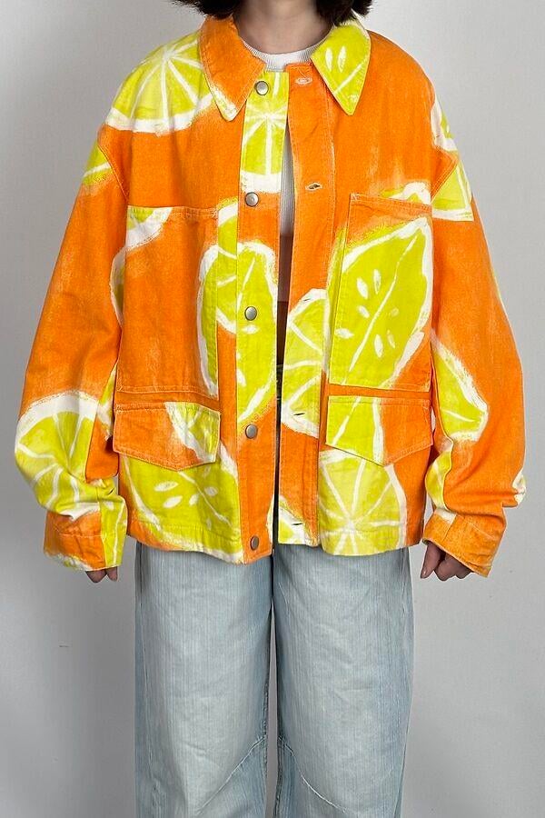 Lemon Print Denim Jacket