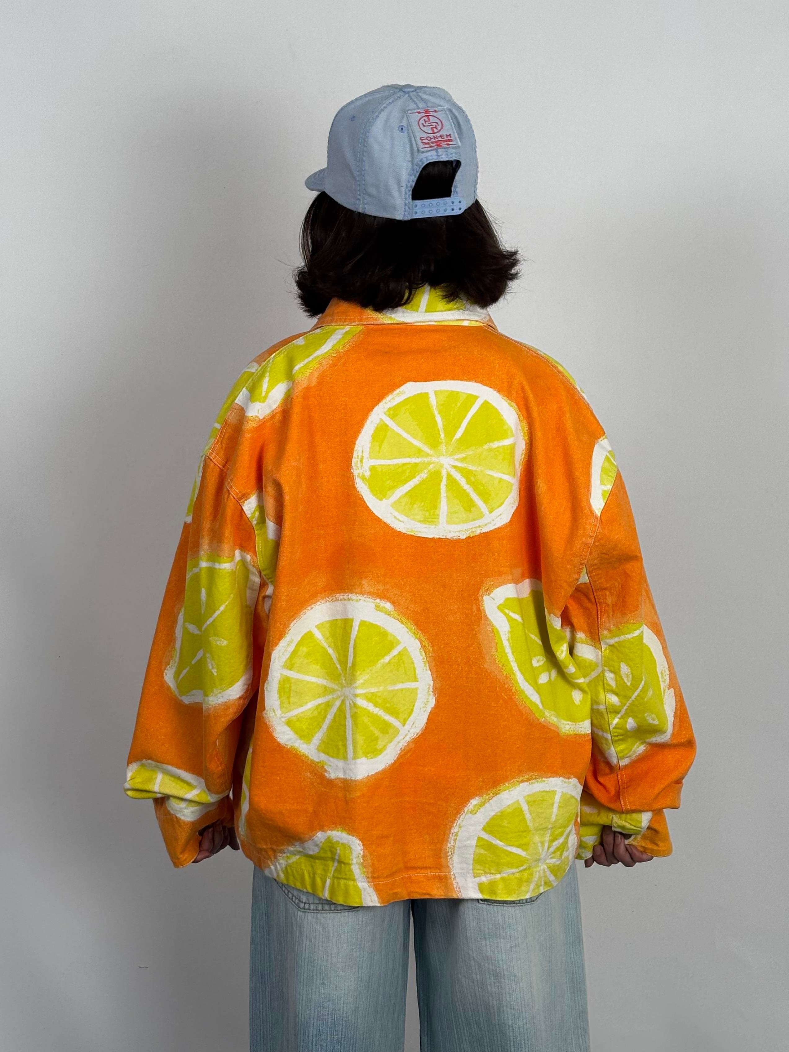 Lemon Print Denim Jacket