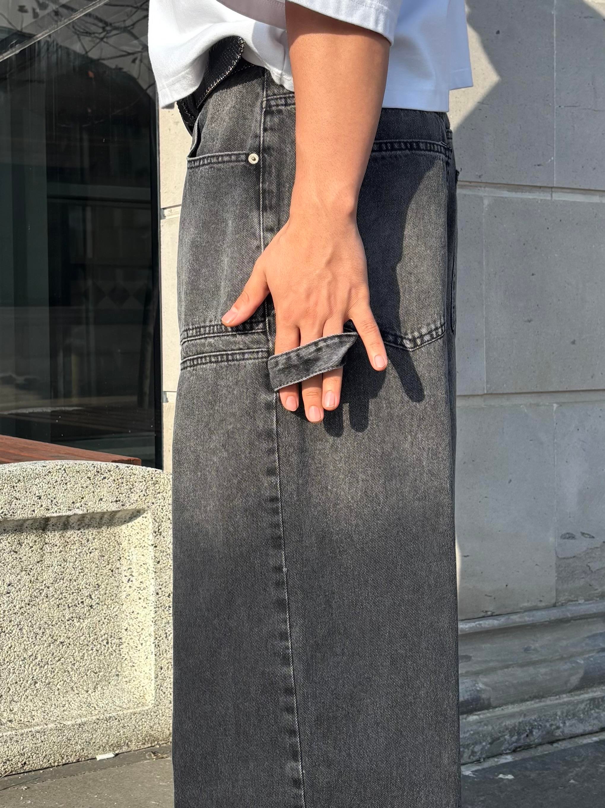 Mold Stance Acid Wash Grey Ekstreme Baggy Jean