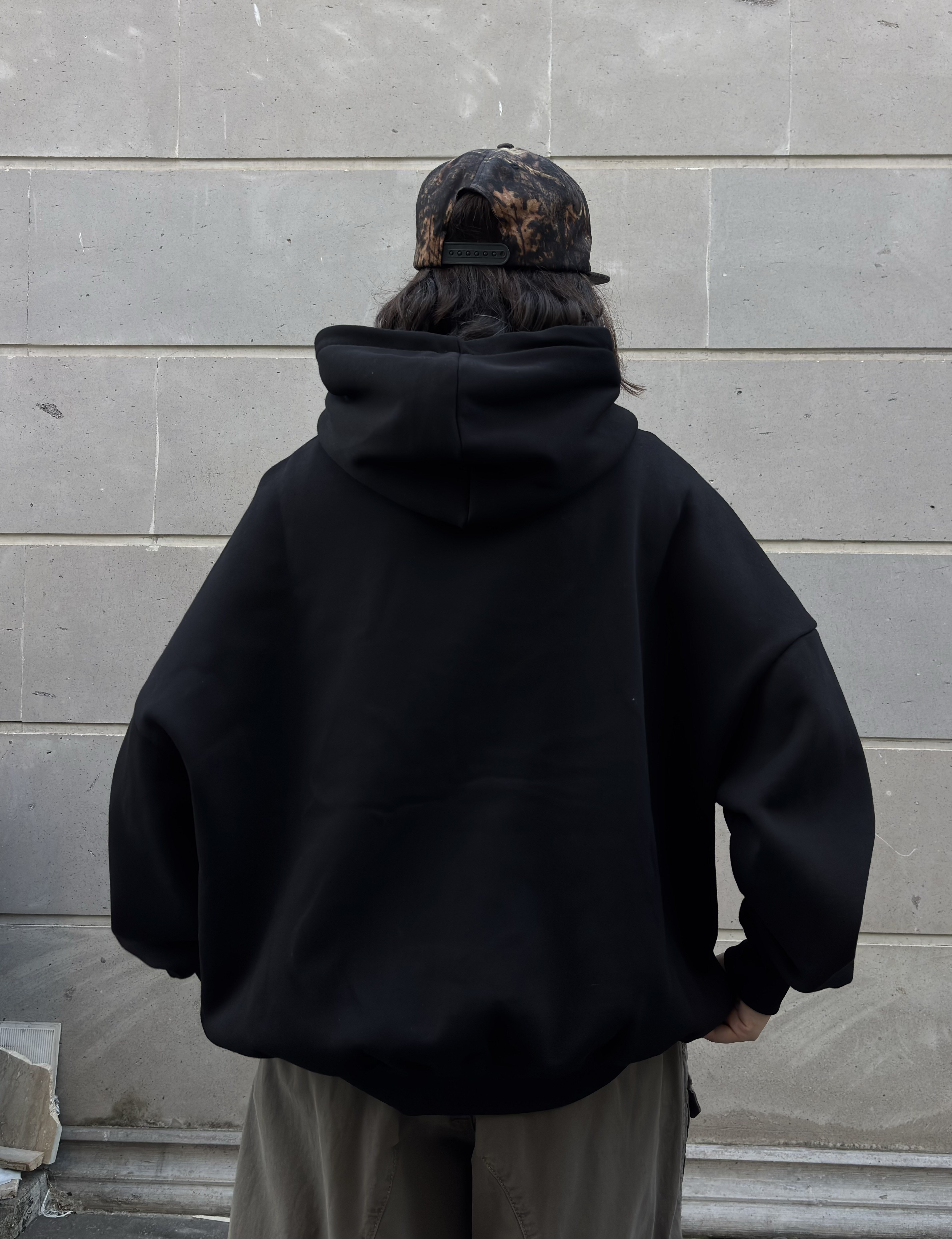 MW Heavy Black Boxy Fit Hoodie