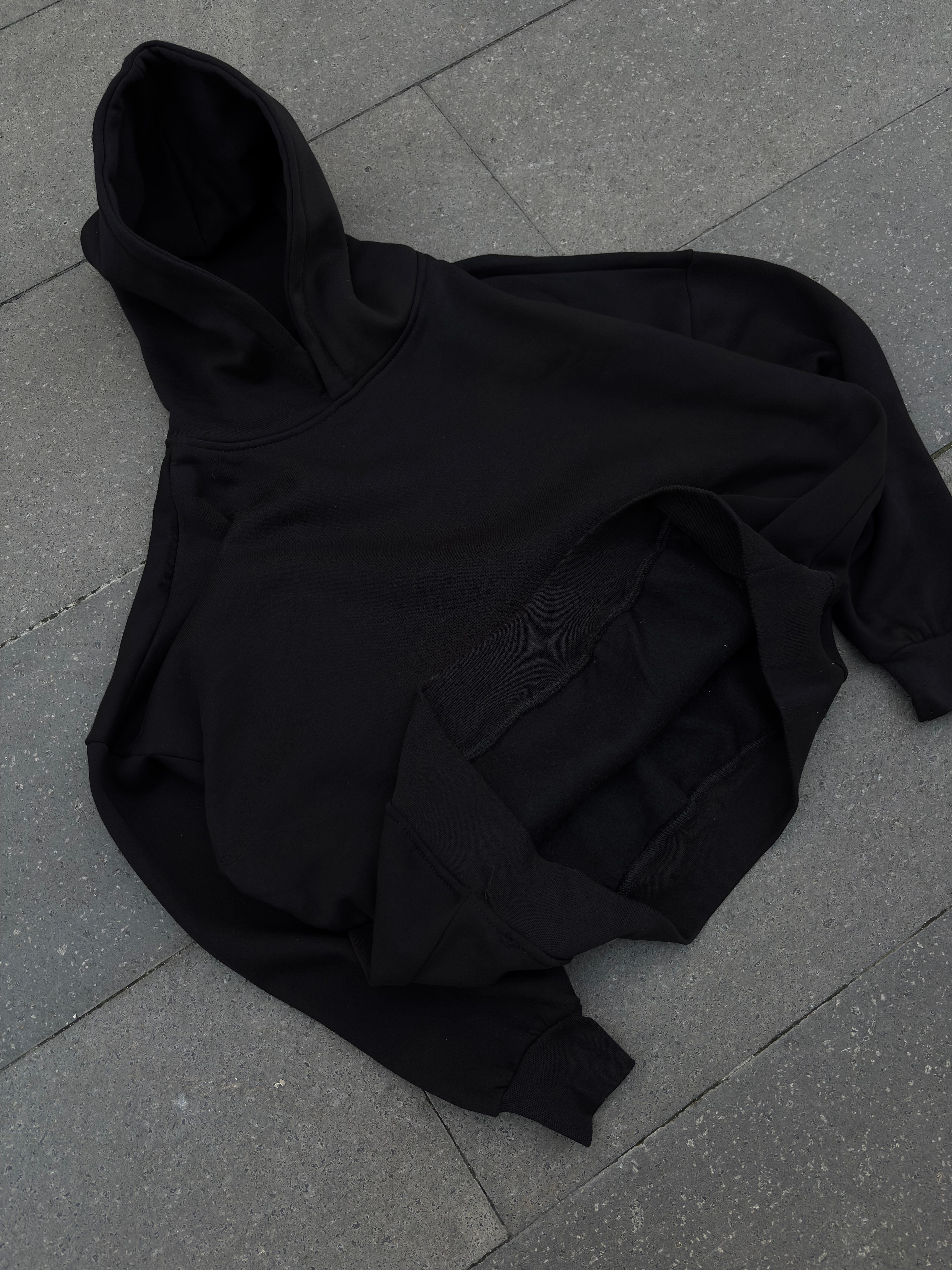 MW Heavy Black Boxy Fit Hoodie