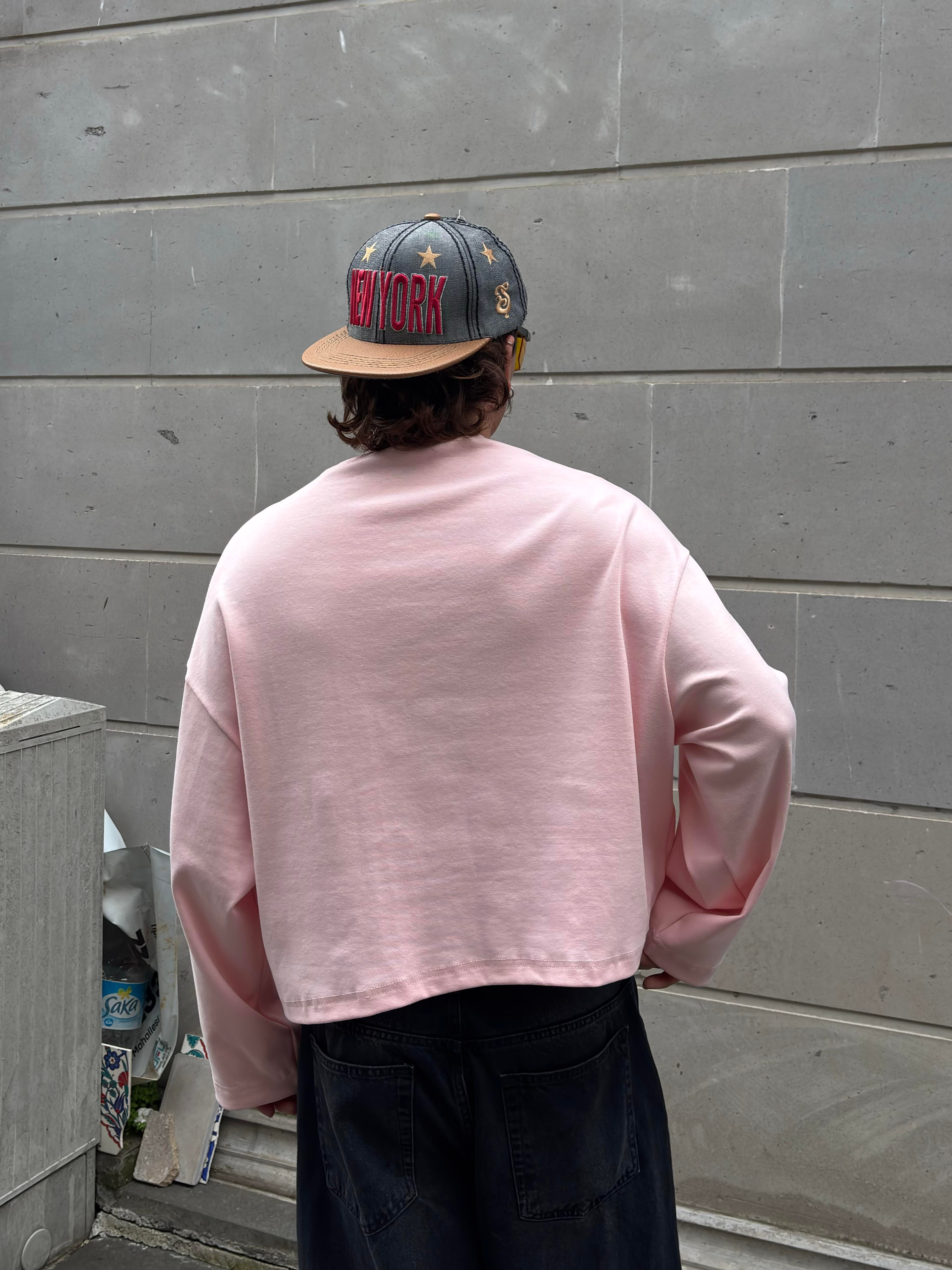 MW Premium Boxy Fit Pink Sweatshirt