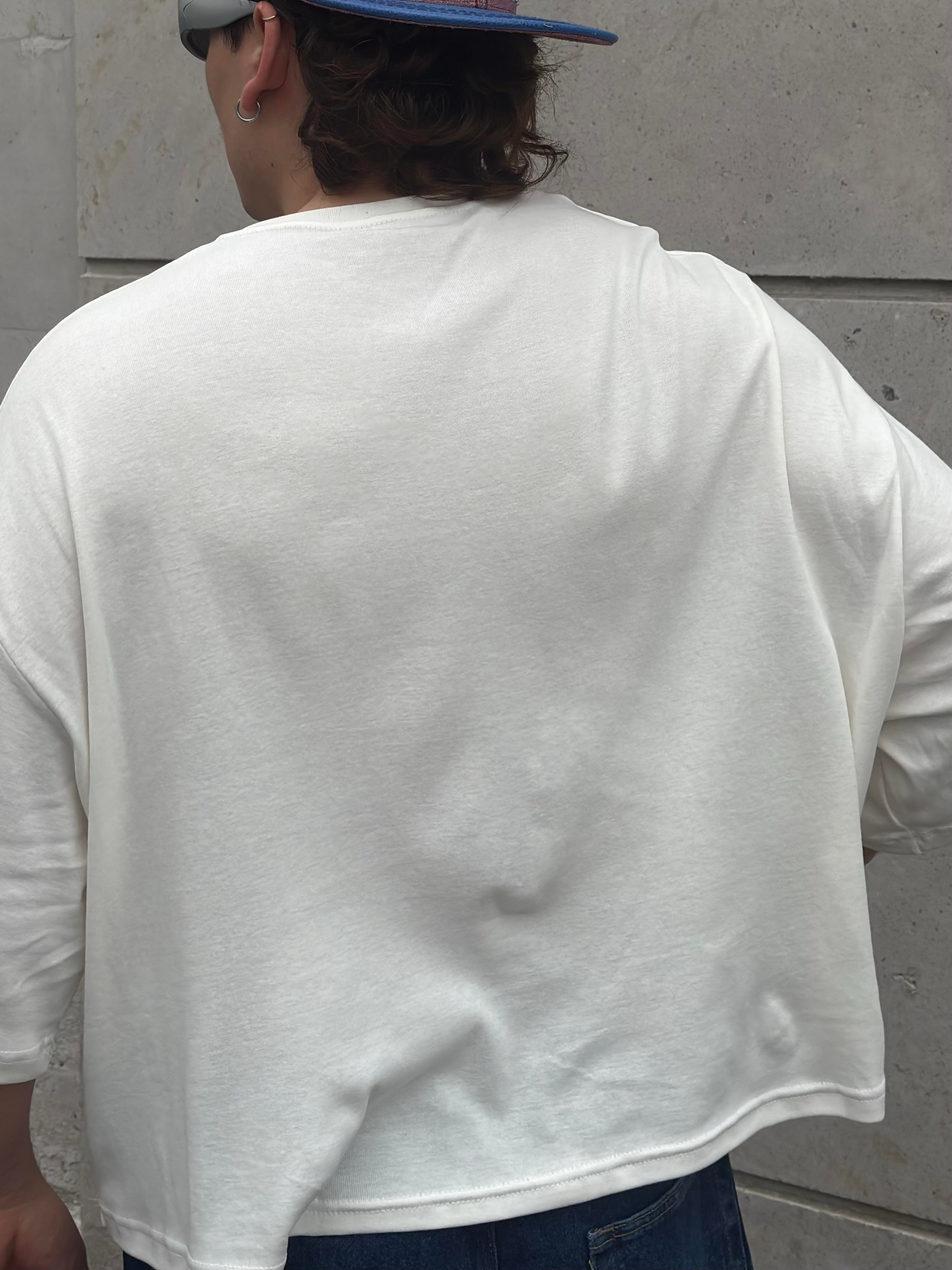 MW Premium Cream Special Structure Oversized T-shirt