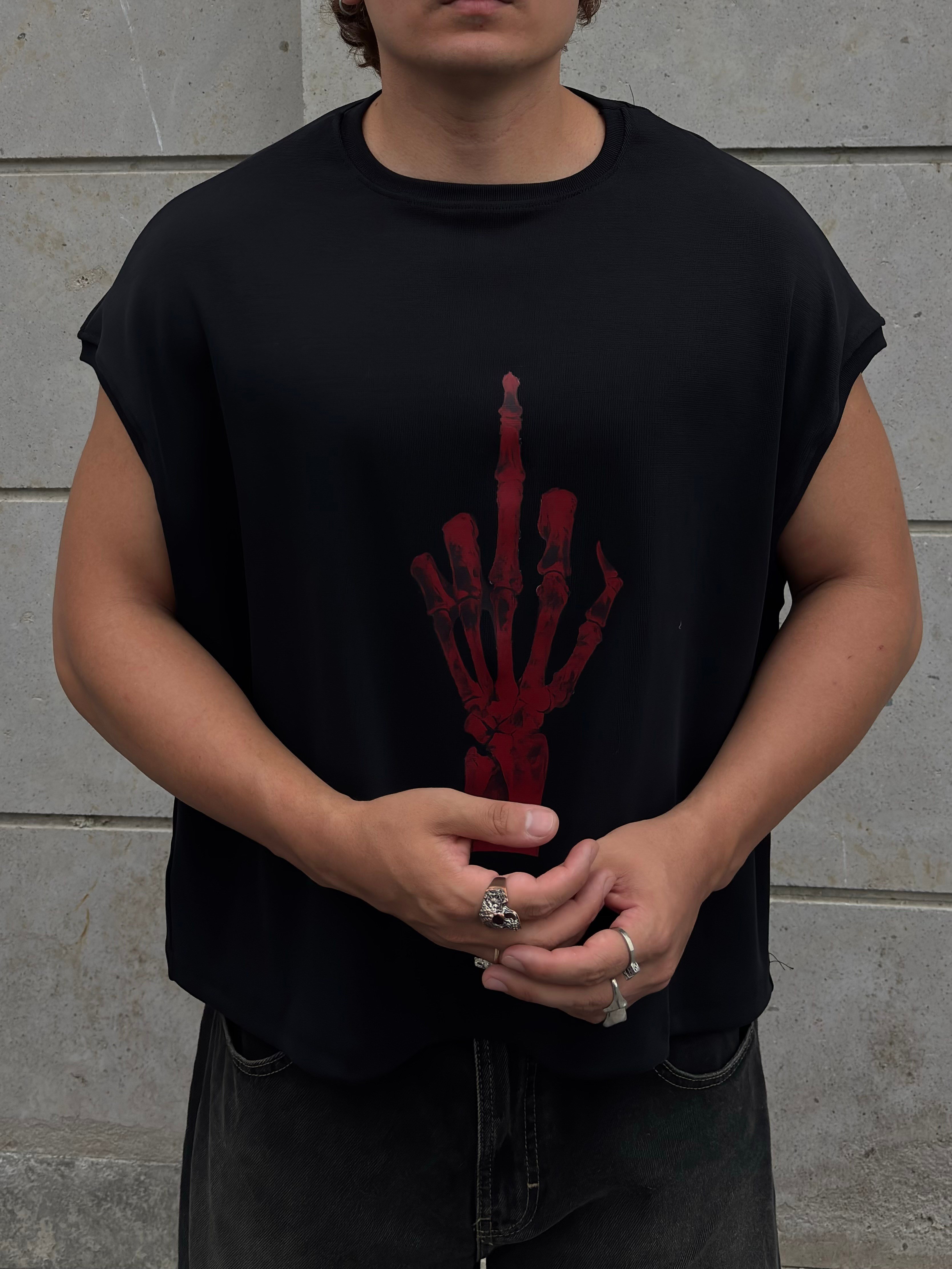MW Premium Special Crimson Gesture Oversized Sıfır Kol T-shirt