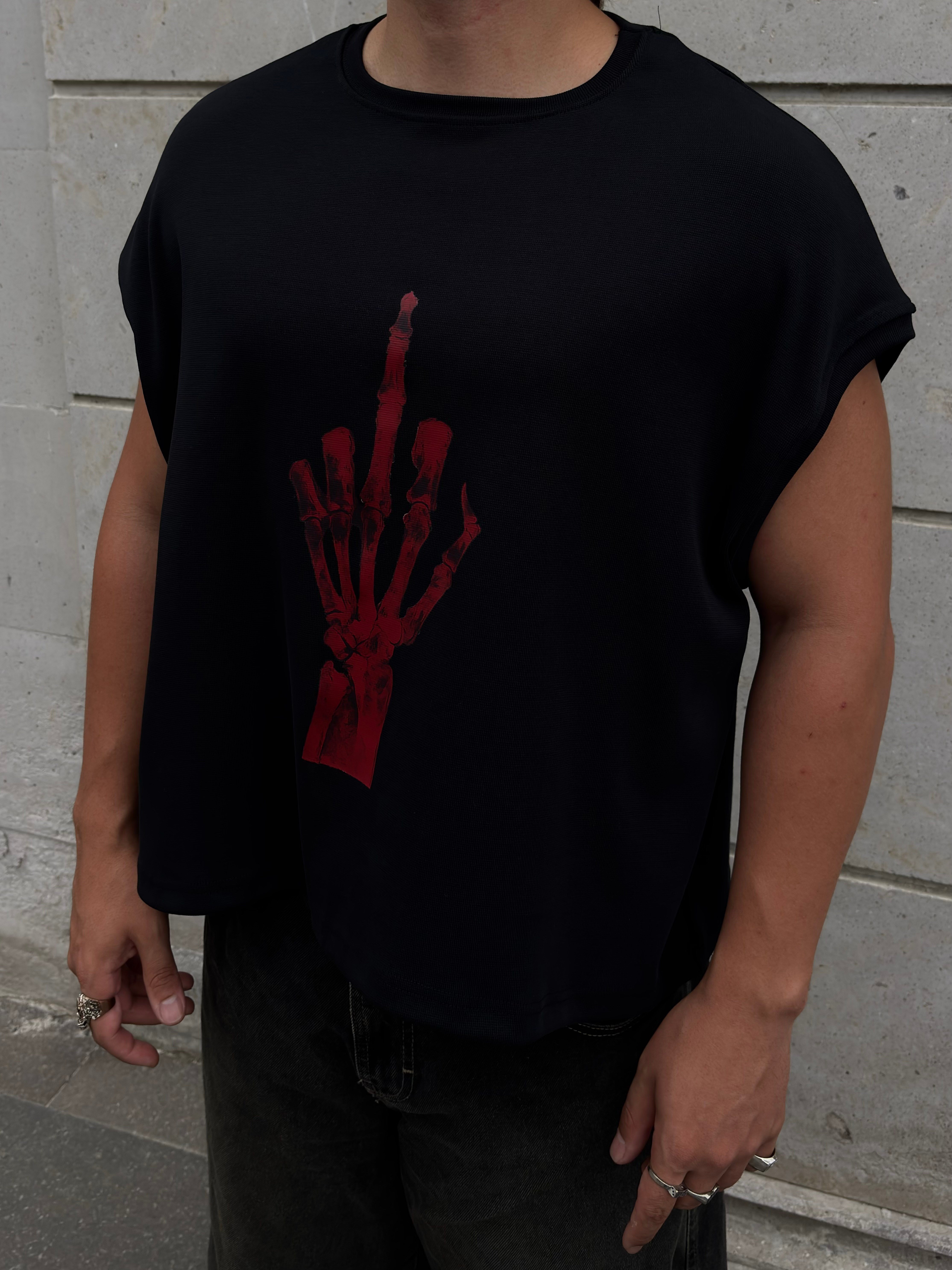 MW Premium Special Crimson Gesture Oversized Sıfır Kol T-shirt