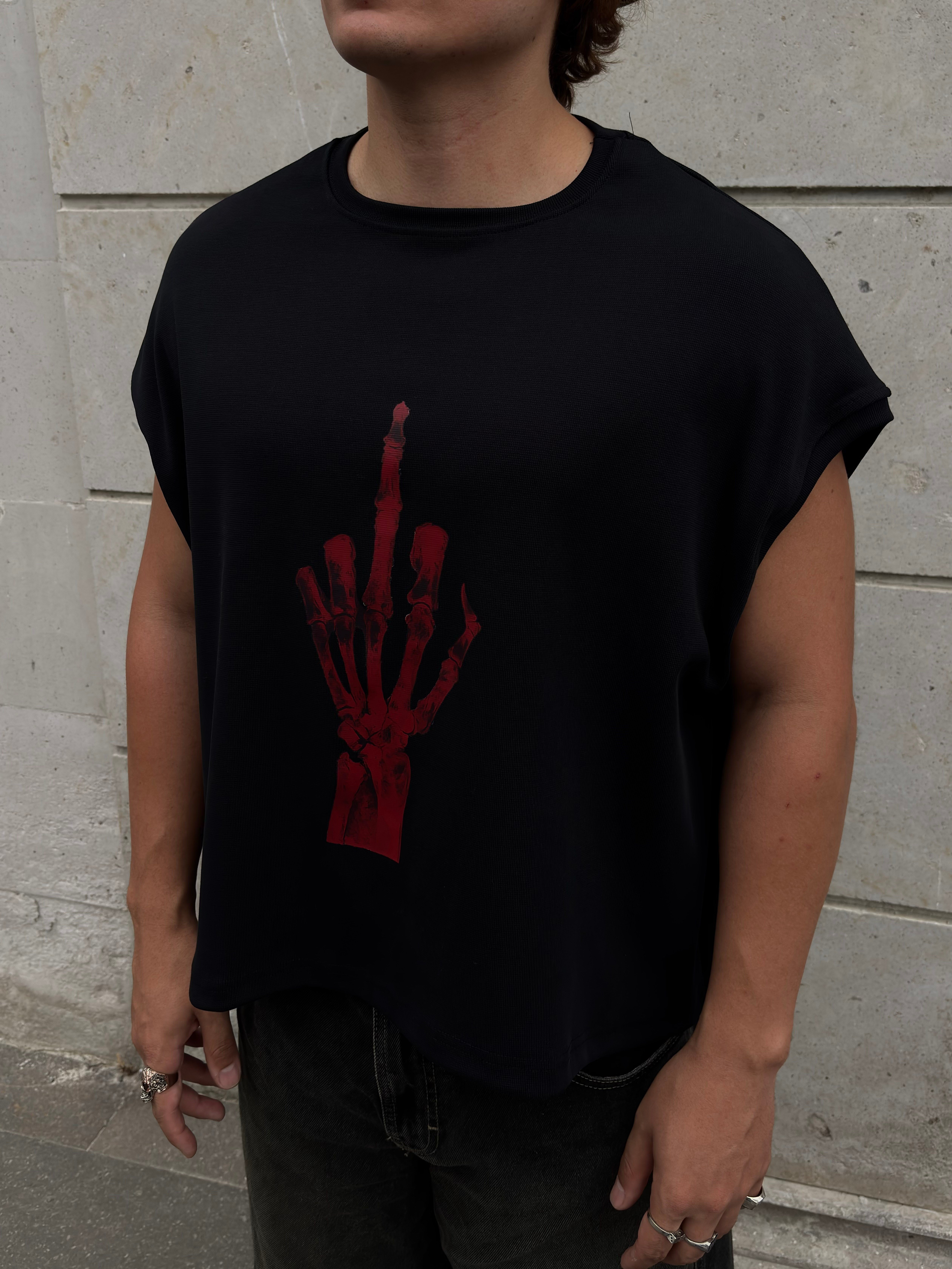 MW Premium Special Crimson Gesture Oversized Sıfır Kol T-shirt