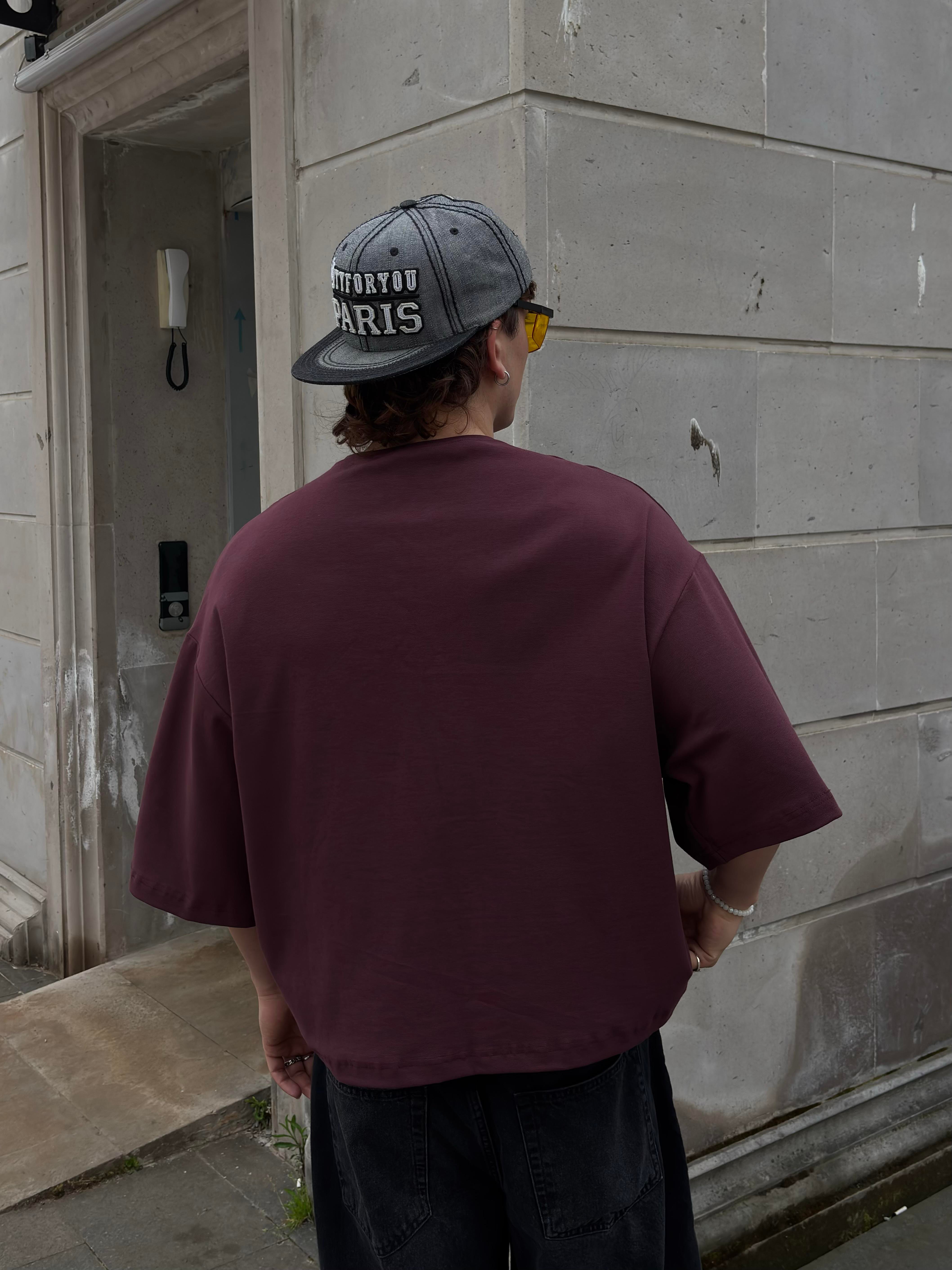 MW Premium Special Oversized Bordeaux T-shirt