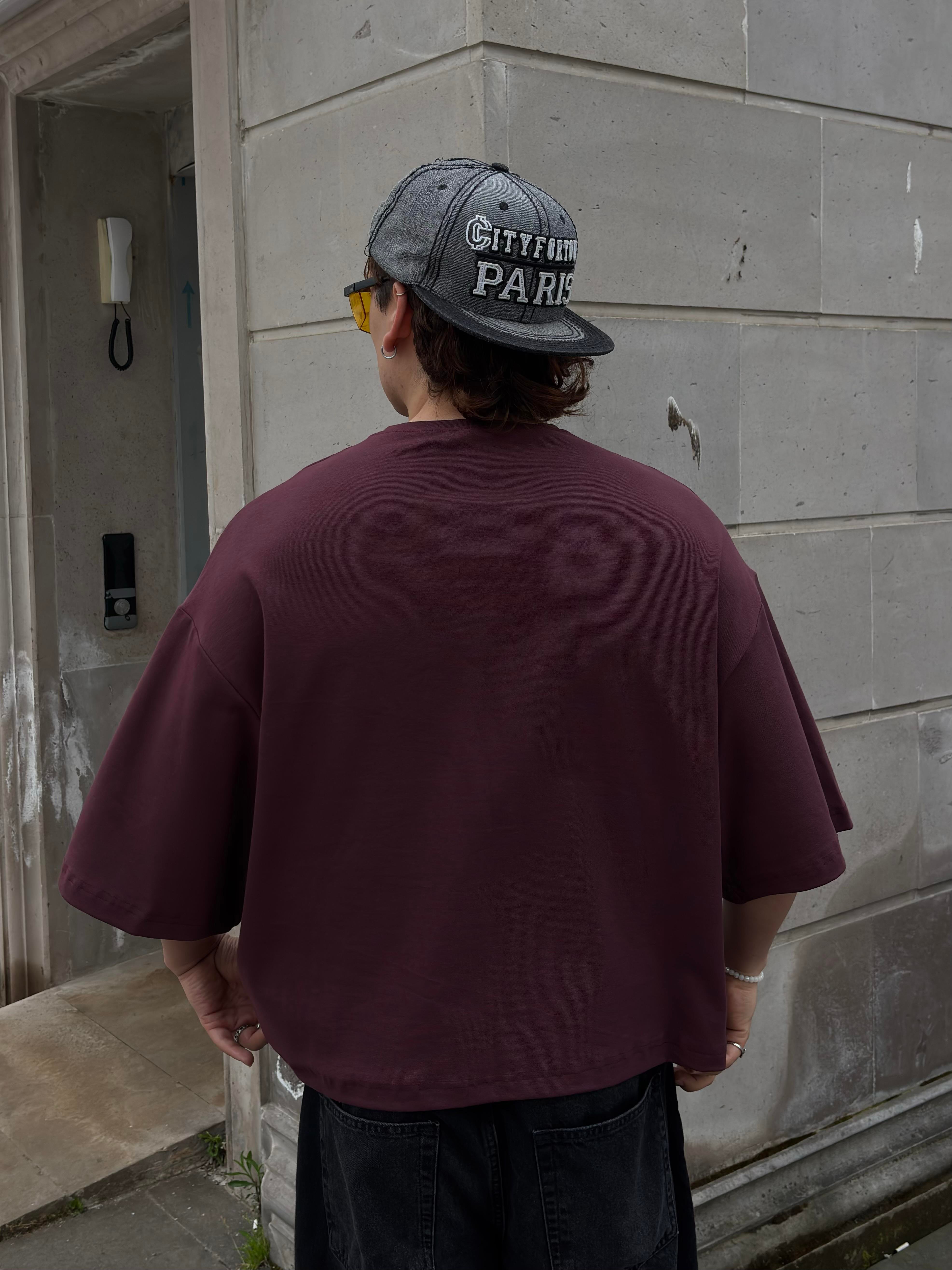 MW Premium Special Oversized Bordeaux T-shirt