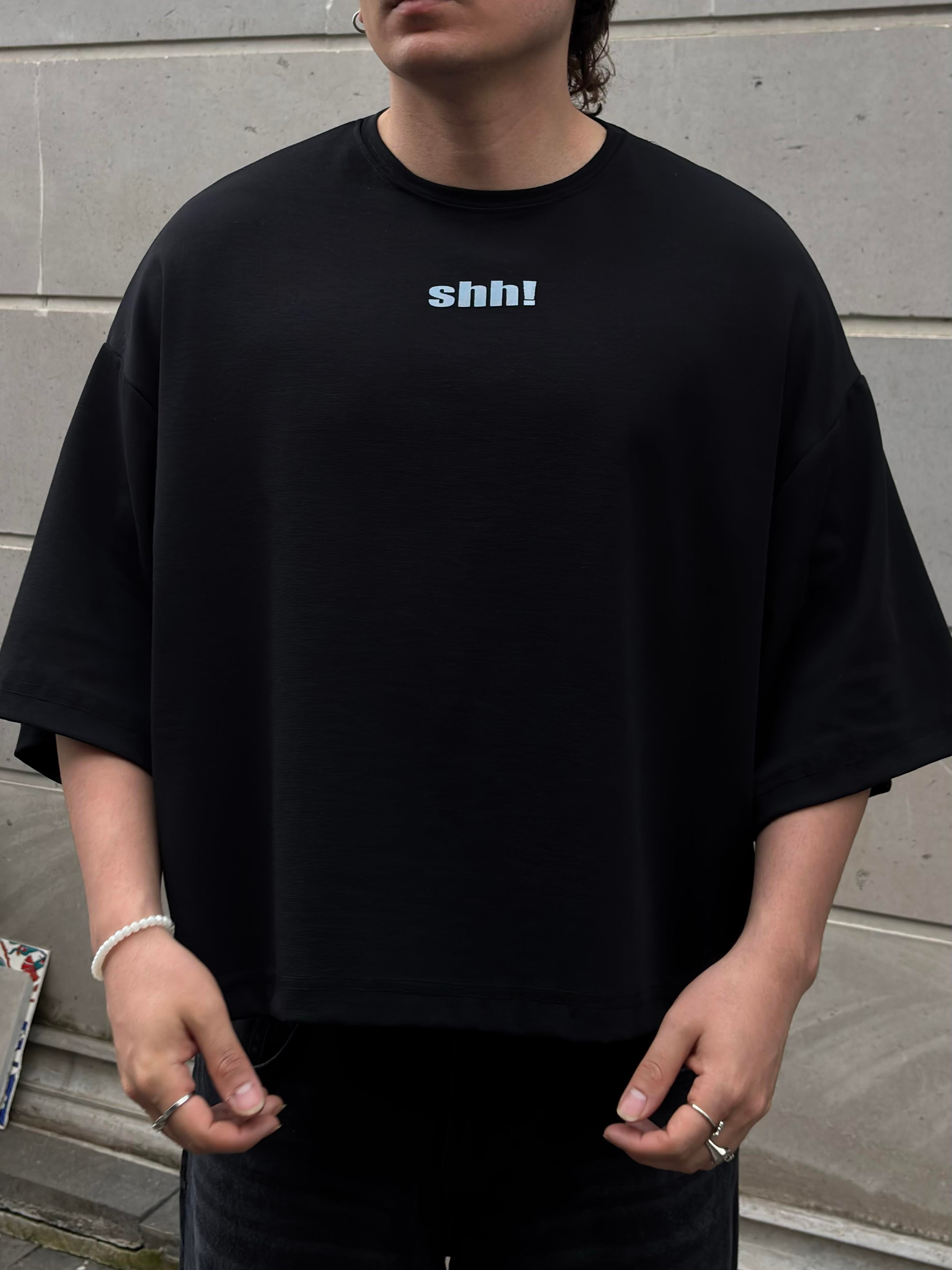 MW Premium Special Oversized Shh Black T-shirt