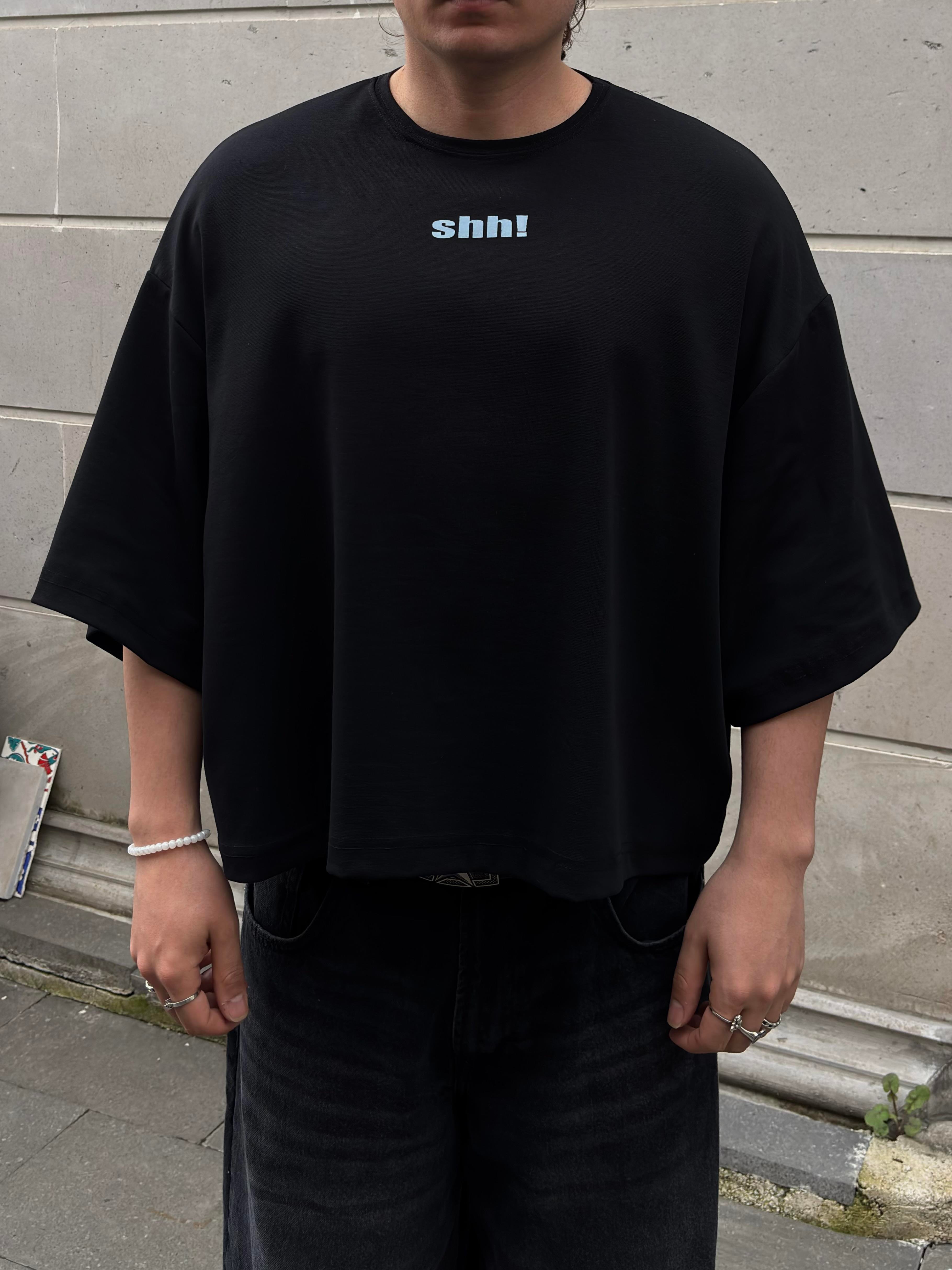 MW Premium Special Oversized Shh Black T-shirt