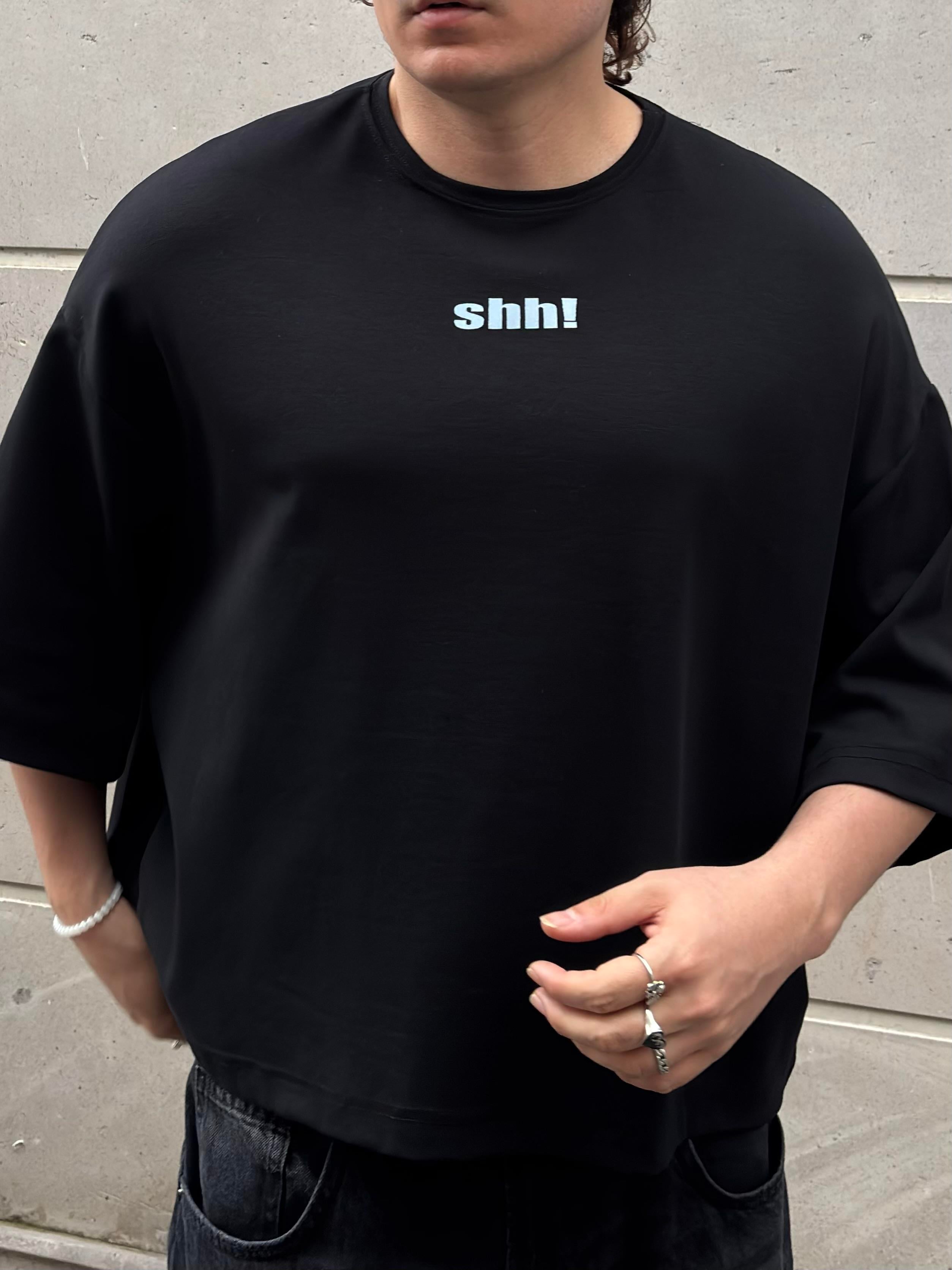 MW Premium Special Oversized Shh Black T-shirt