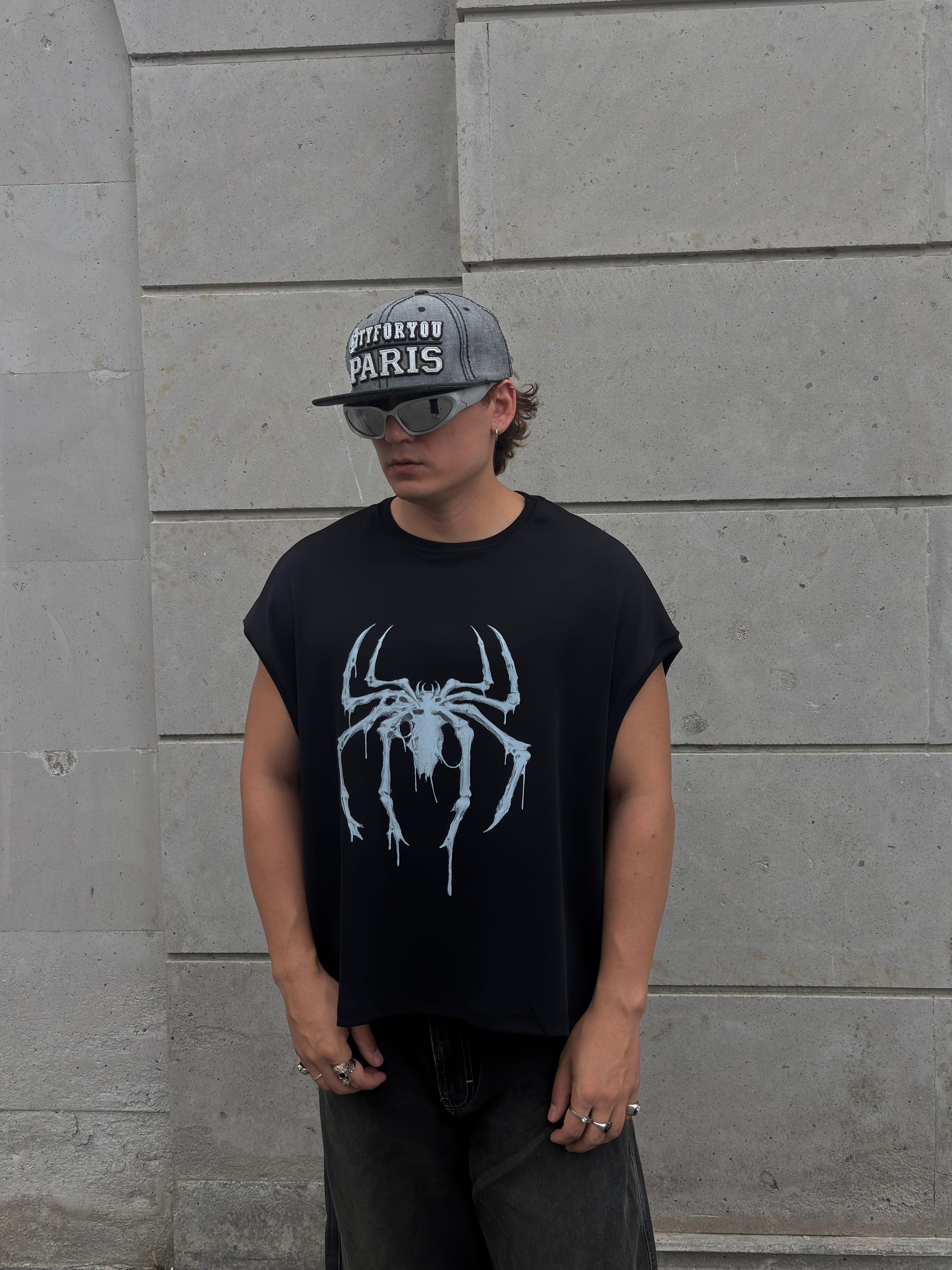 MW Premium Special Phantom Spider Oversized Sıfır Kol T-shirt