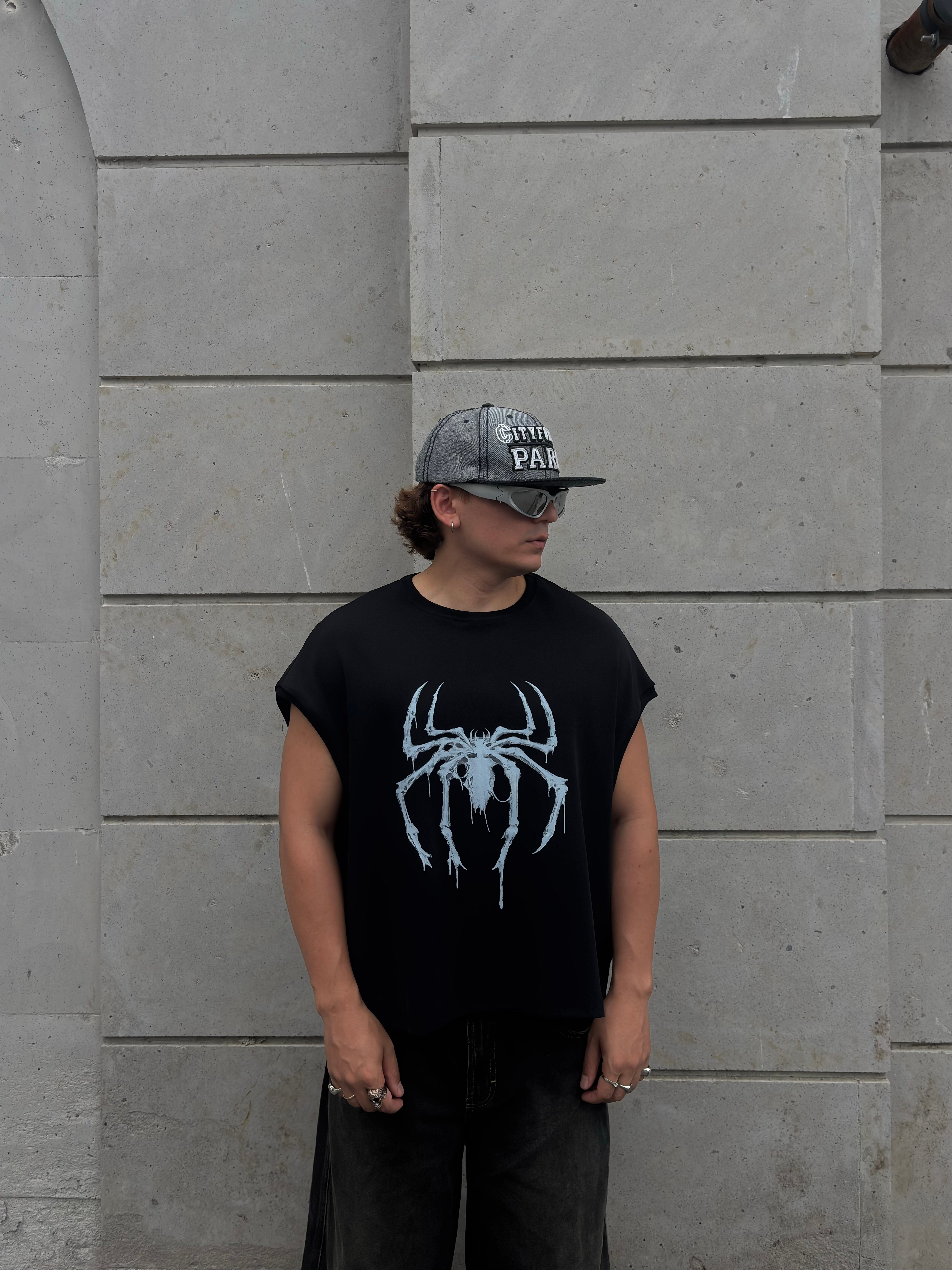 MW Premium Special Phantom Spider Oversized Sıfır Kol T-shirt