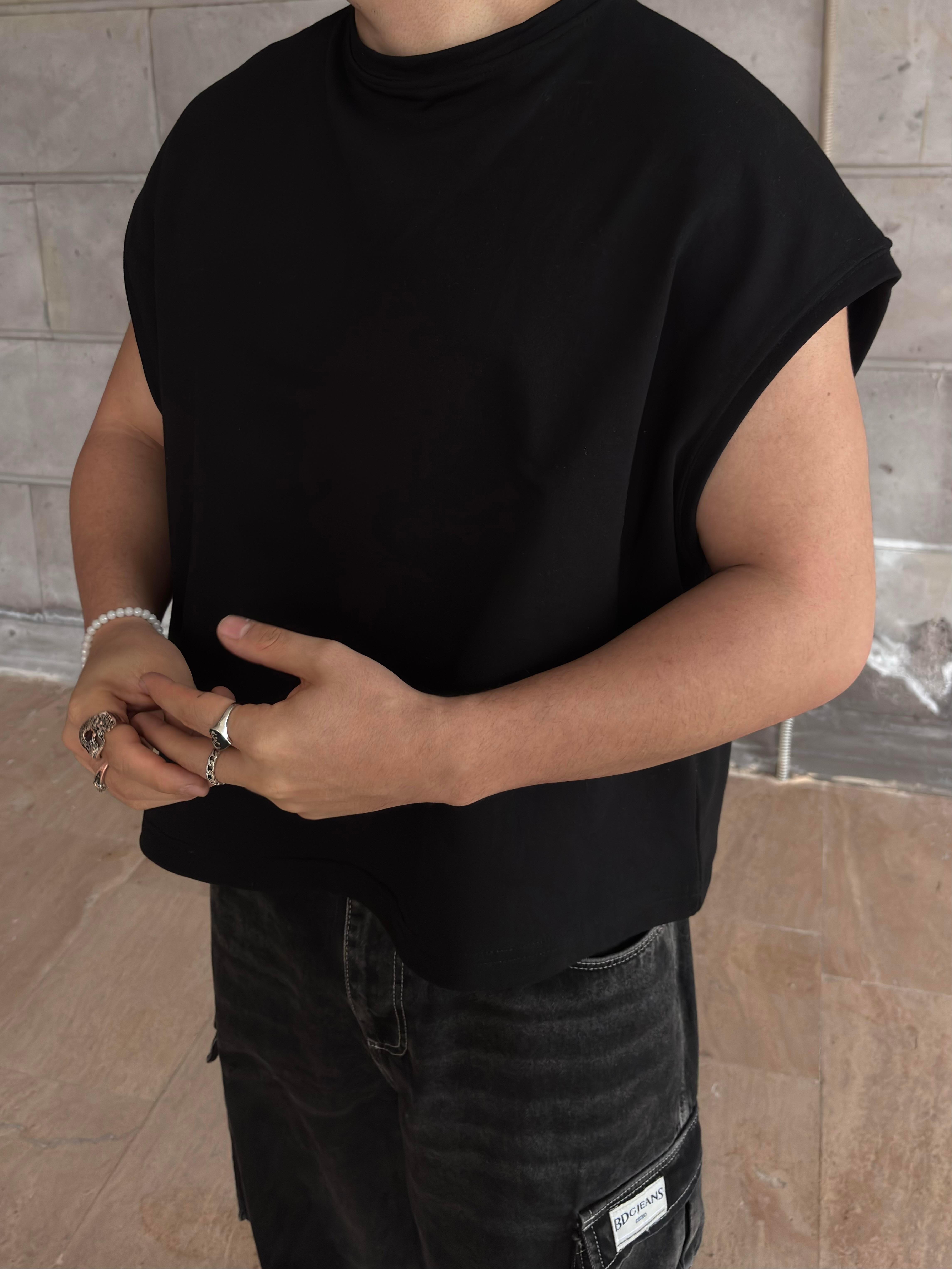 MW Premium Special Structure Oversized Sıfır Kol T-shirt