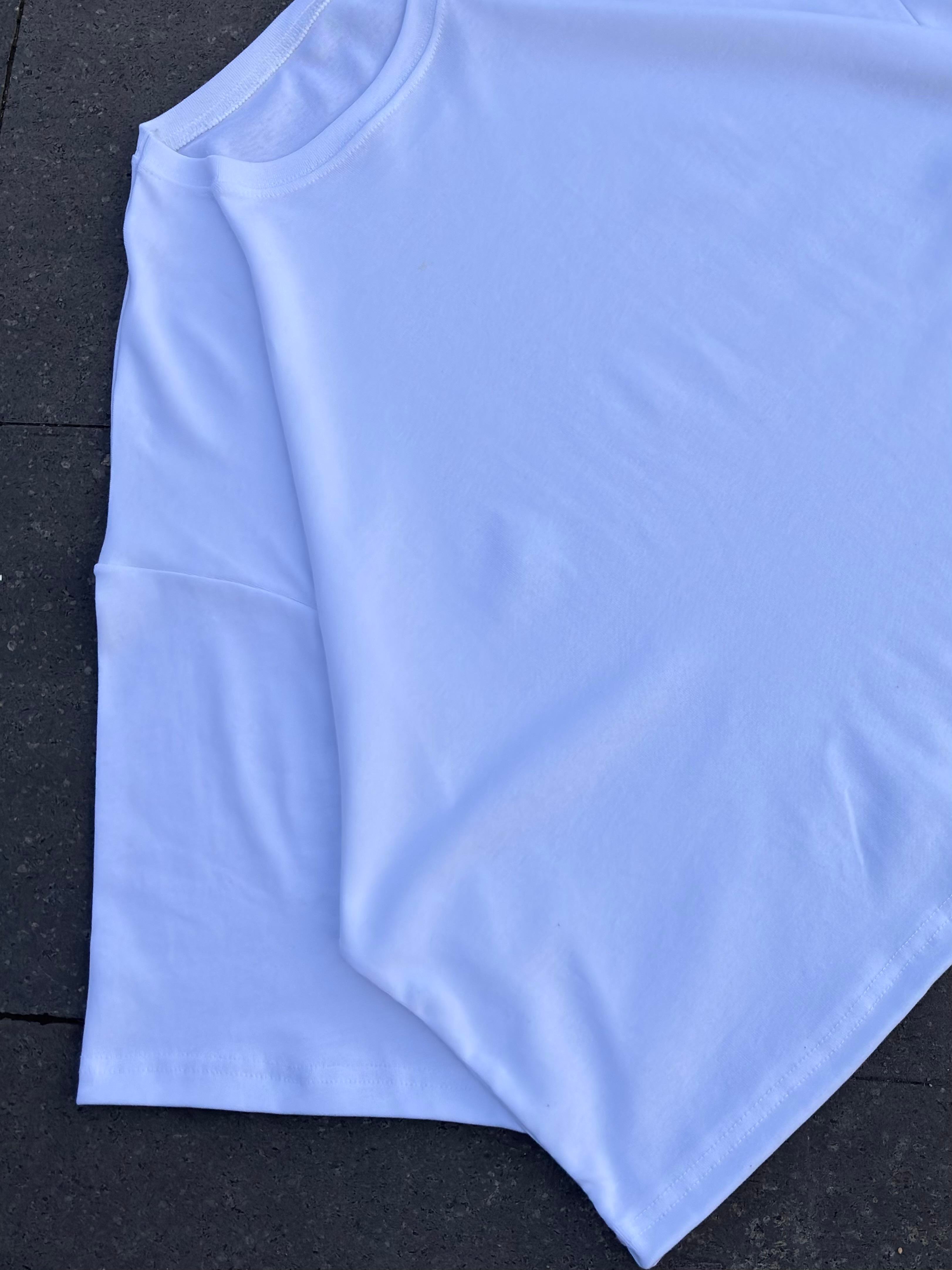MW Premium Special Structure Oversized White T-shirt
