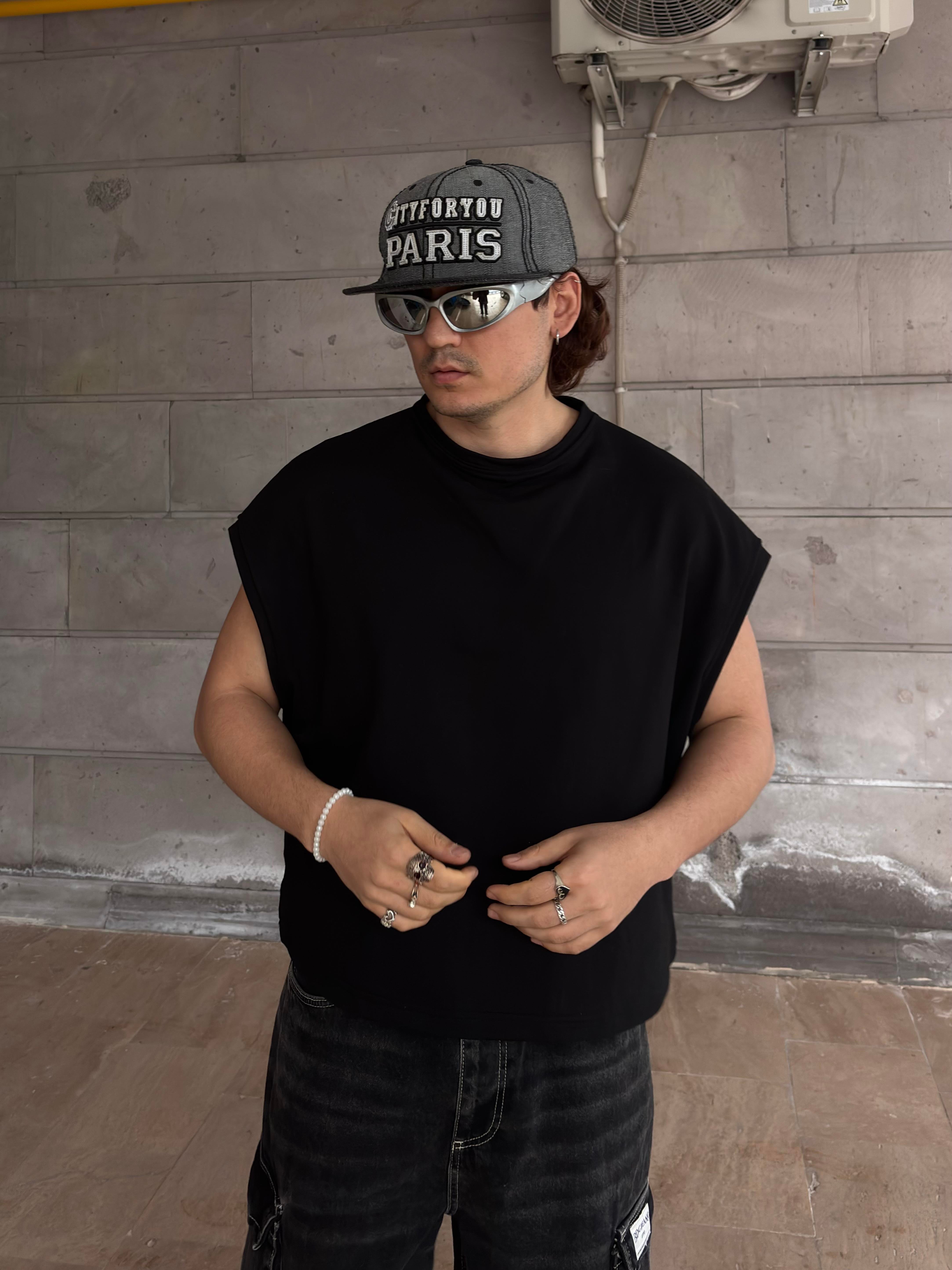 MW Premium Special Structure Oversized Sıfır Kol T-shirt