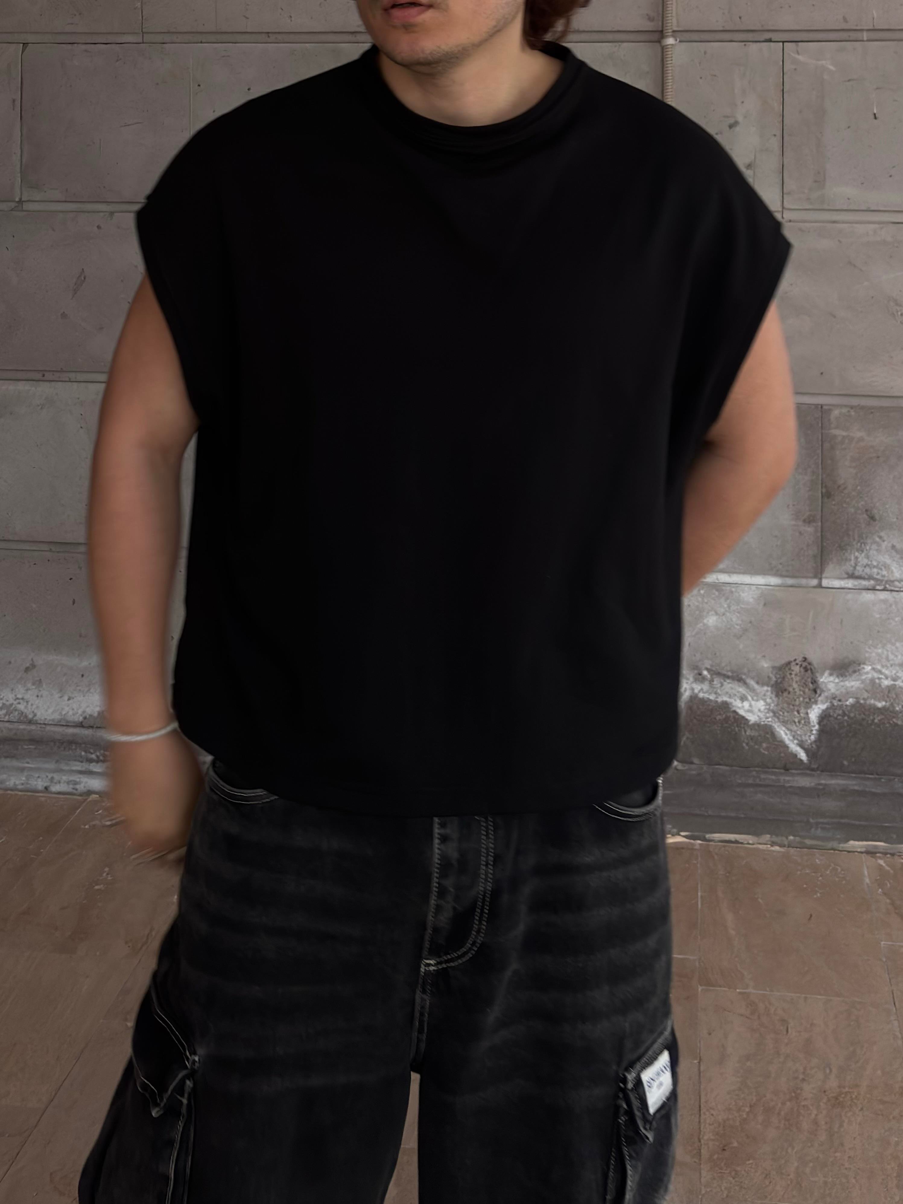 MW Premium Special Structure Oversized Sıfır Kol T-shirt