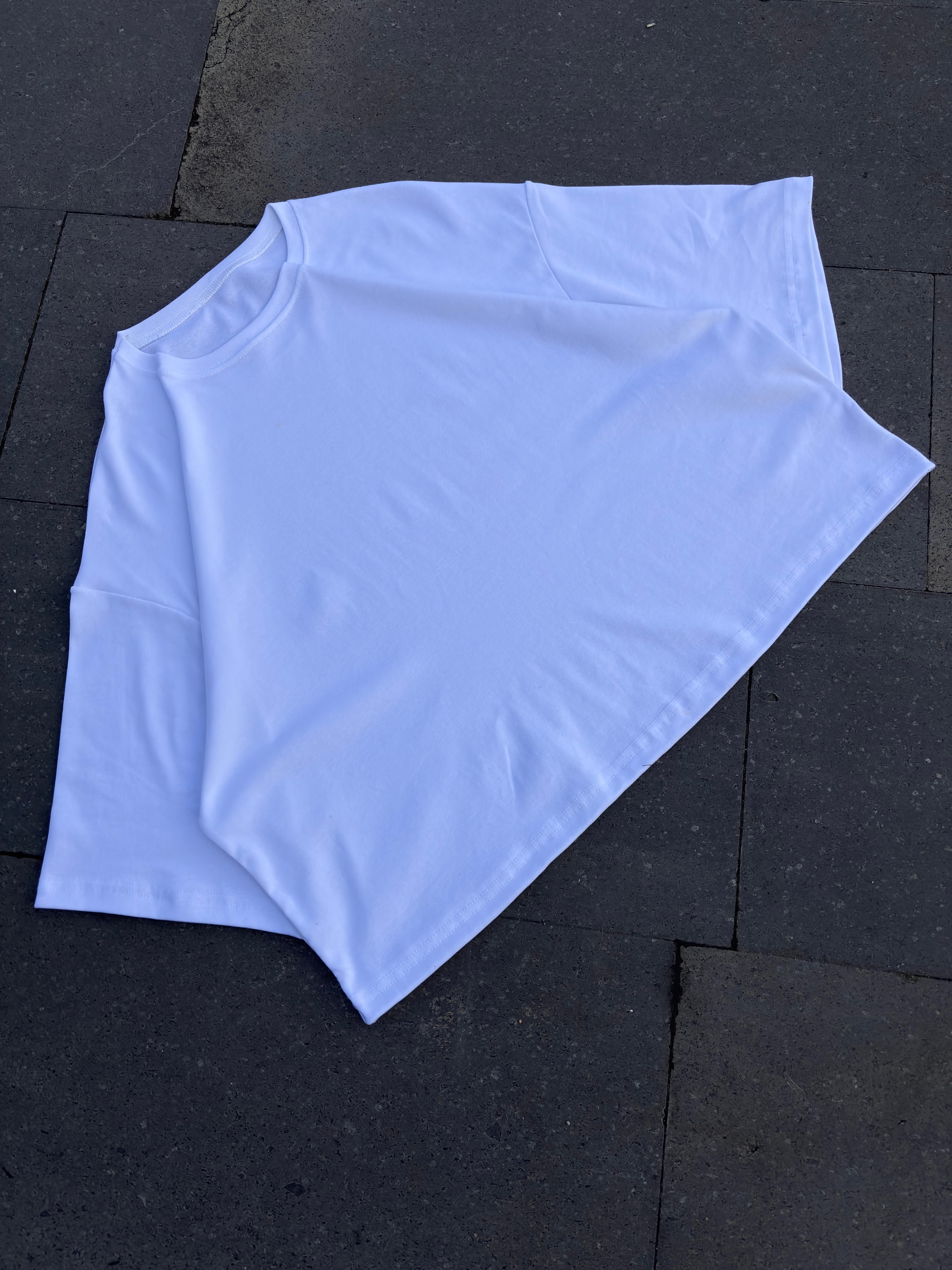 MW Premium Special Structure Oversized White T-shirt
