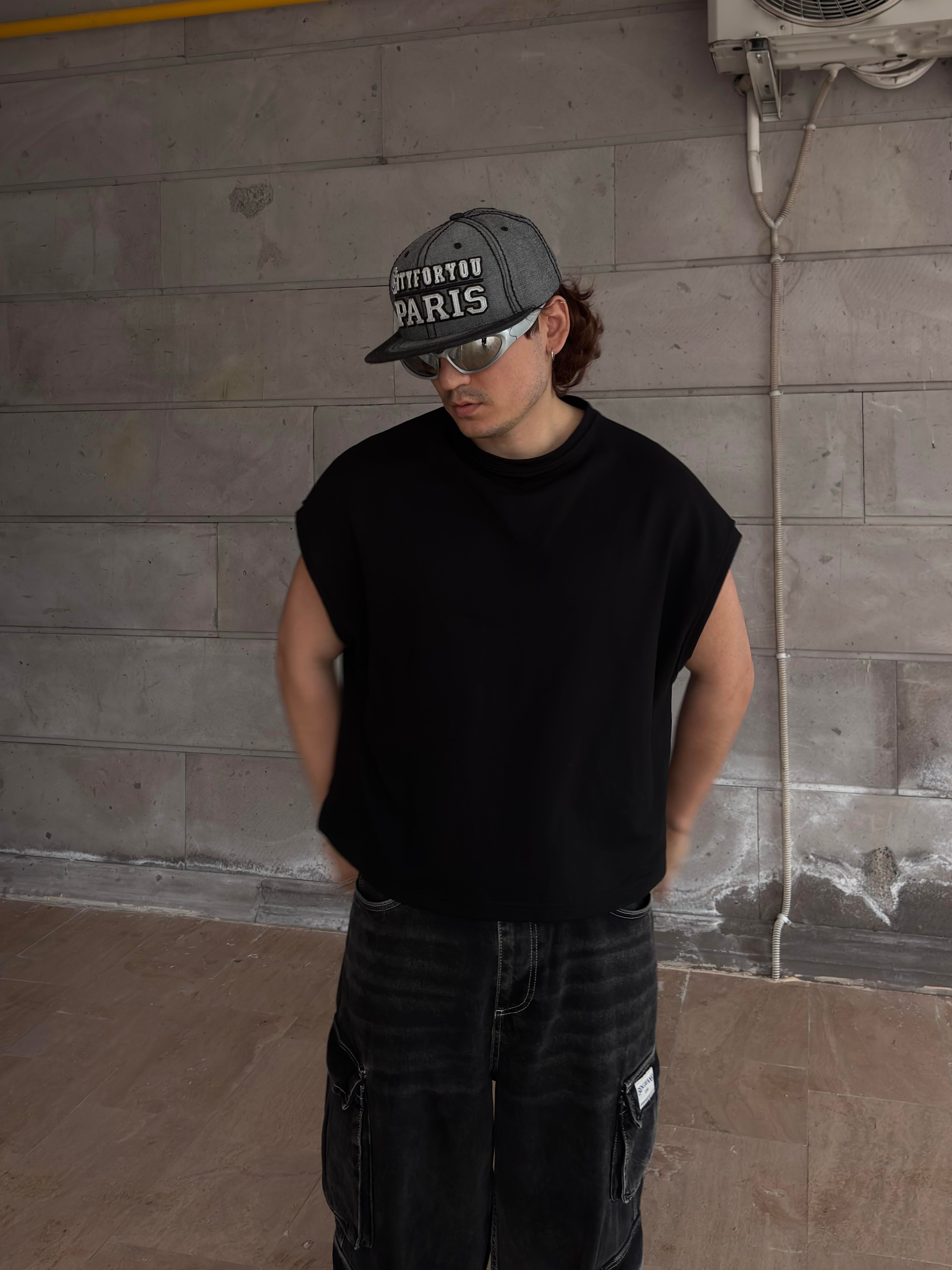 MW Premium Special Structure Oversized Sıfır Kol T-shirt