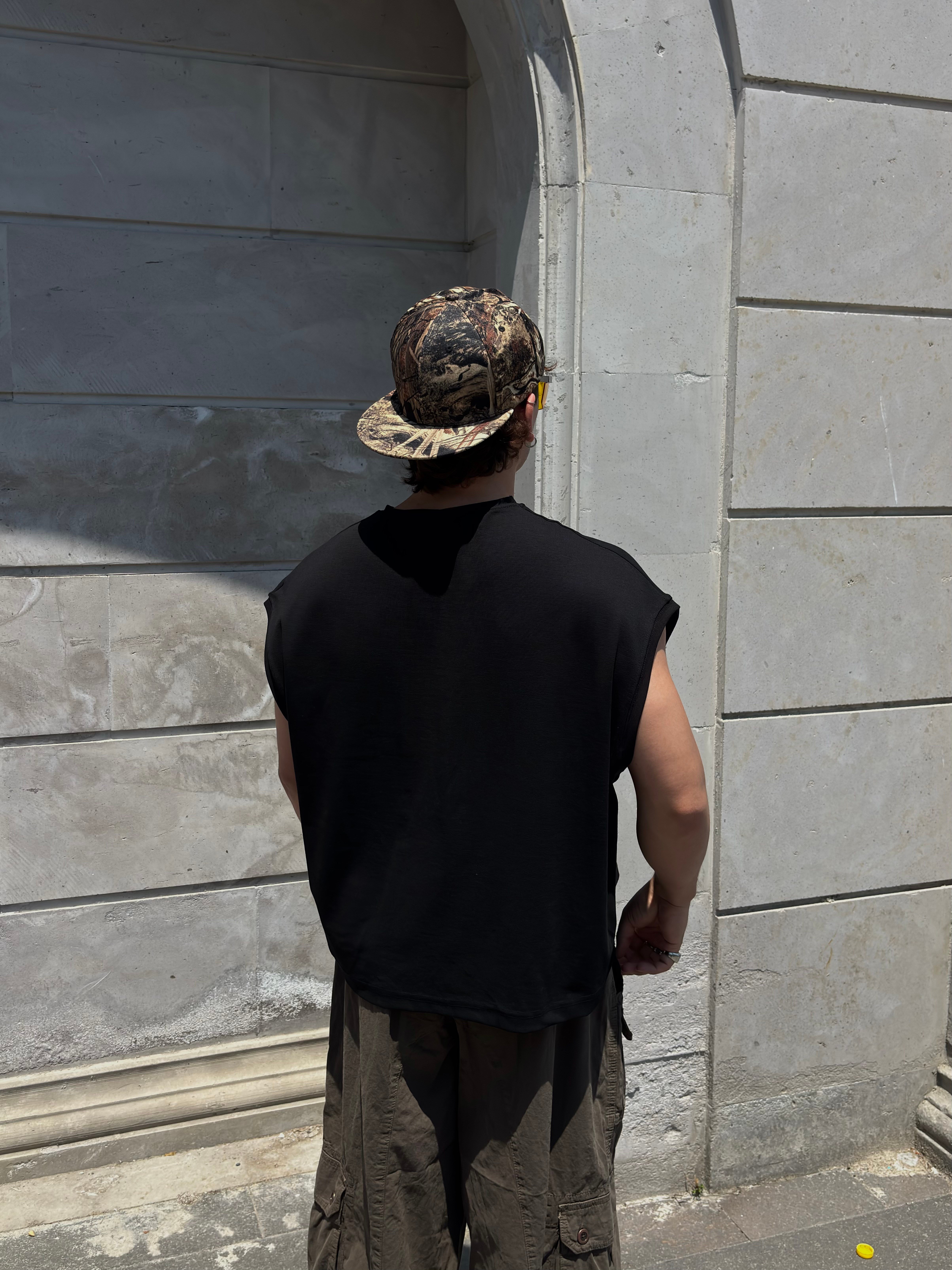 MW Premium Special Structure Oversized Sıfır Kol T-shirt
