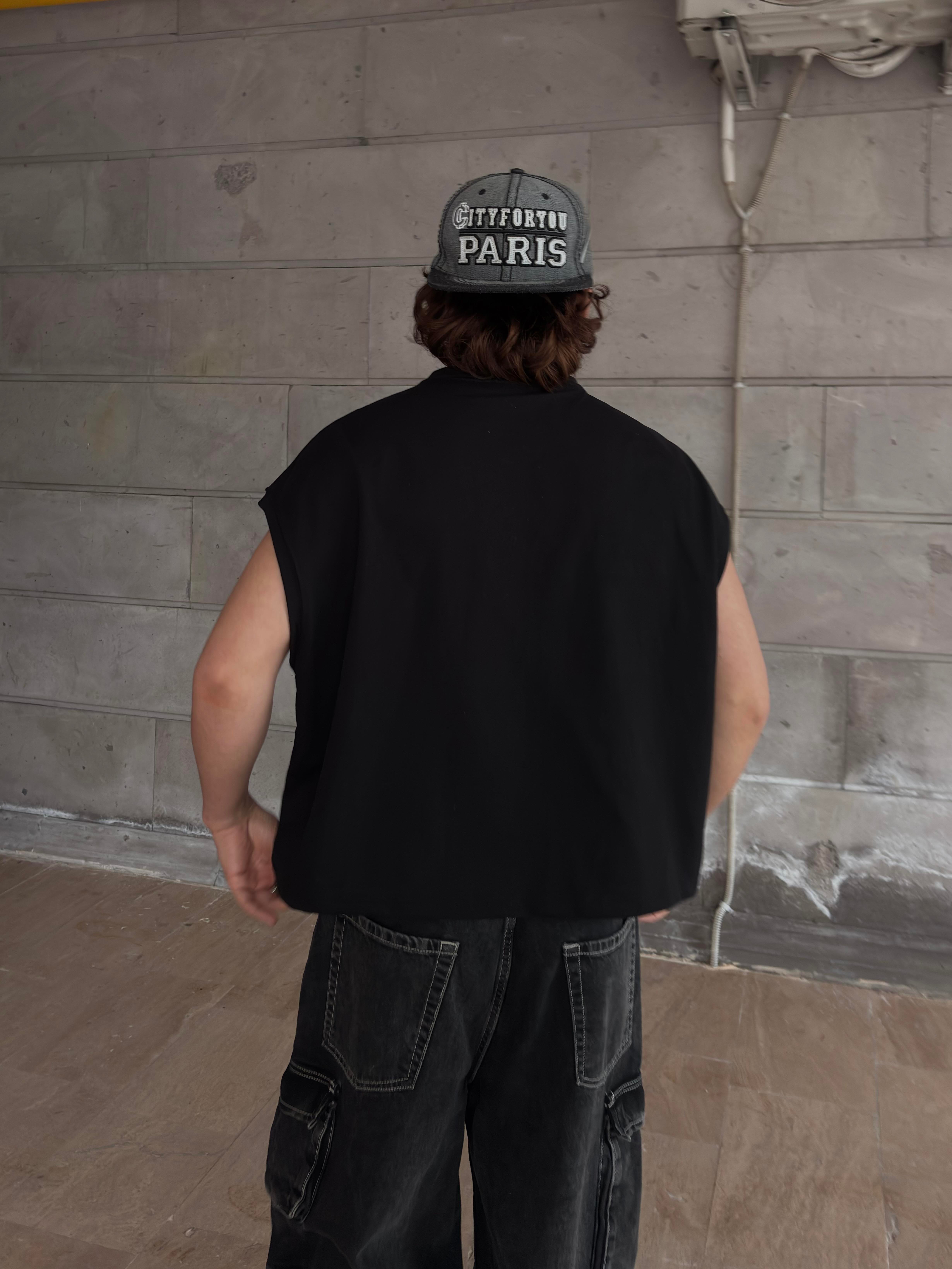 MW Premium Special Structure Oversized Sıfır Kol T-shirt