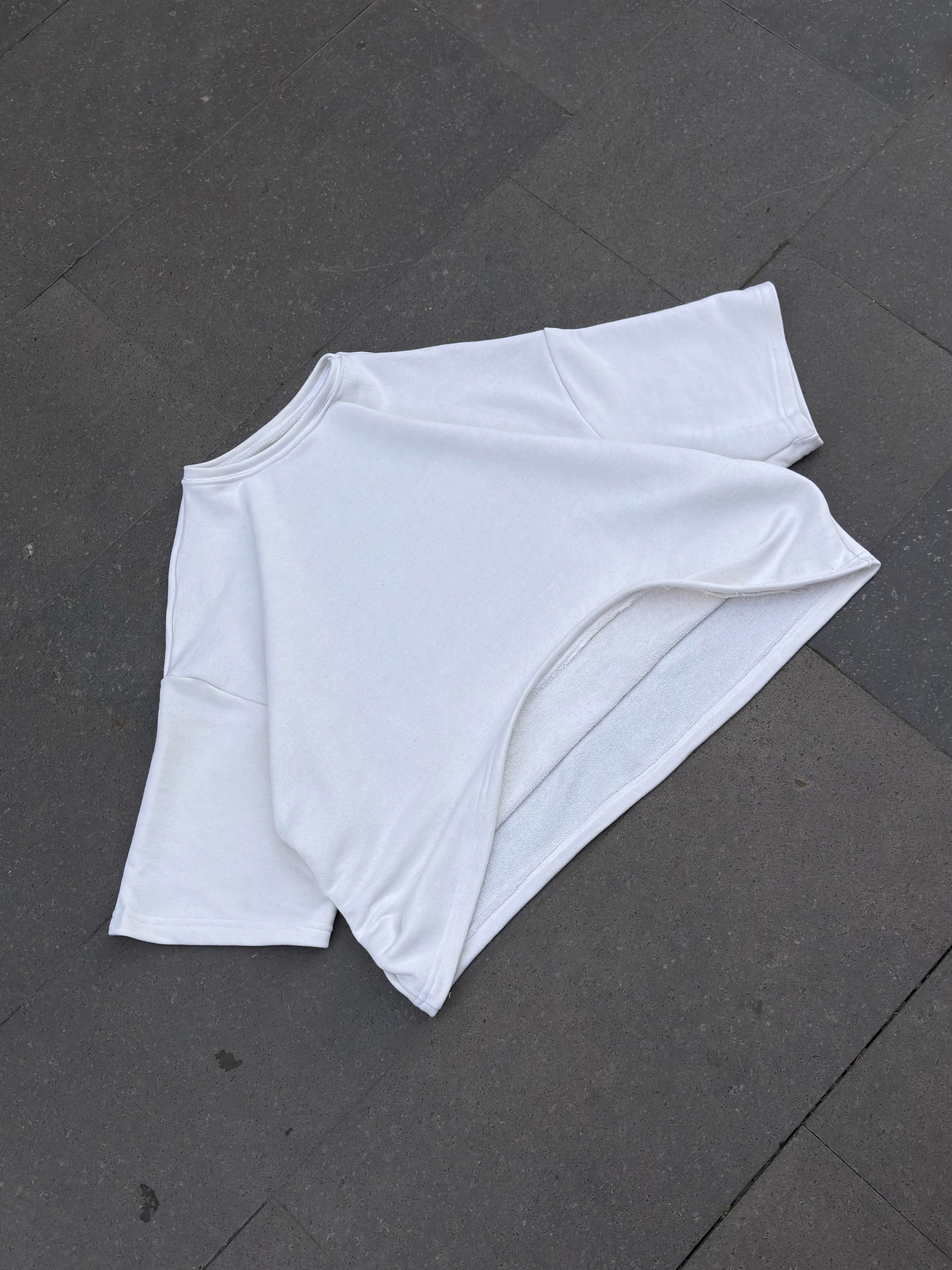 MW Premium Special Structure Oversized Cream T-shirt