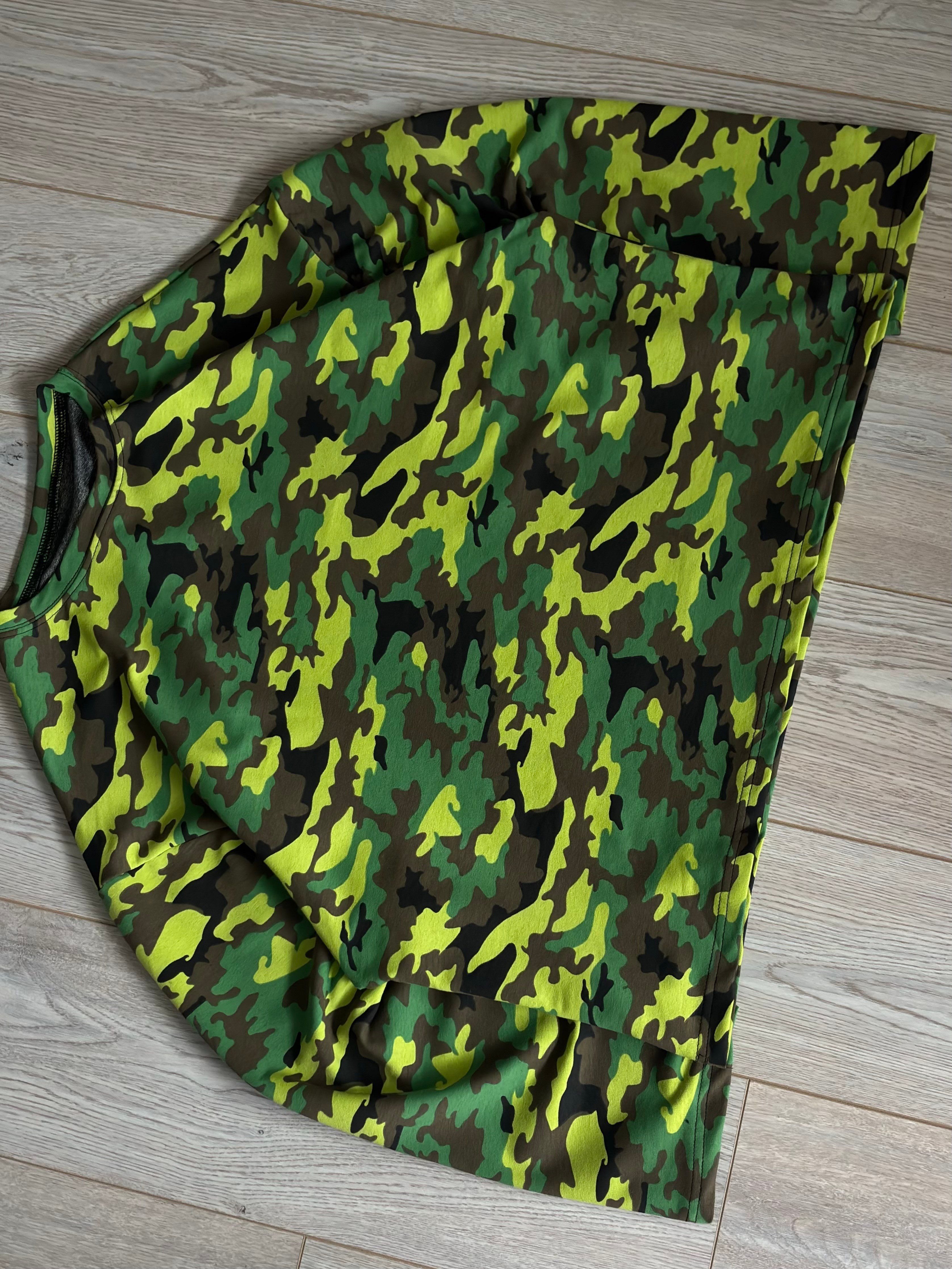 Neon Camo Boxy Oversized Sweat