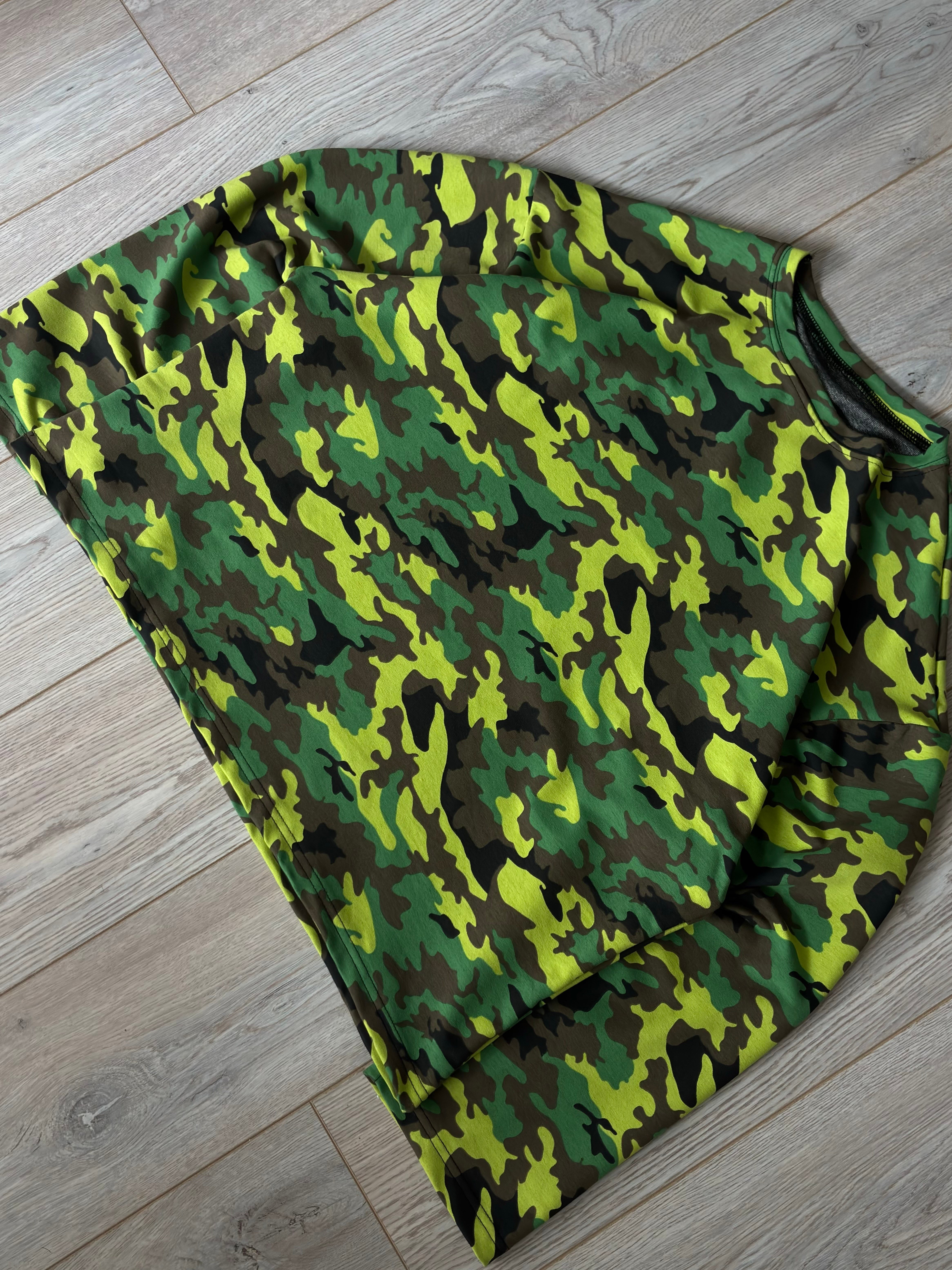 Neon Camo Boxy Oversized Sweat