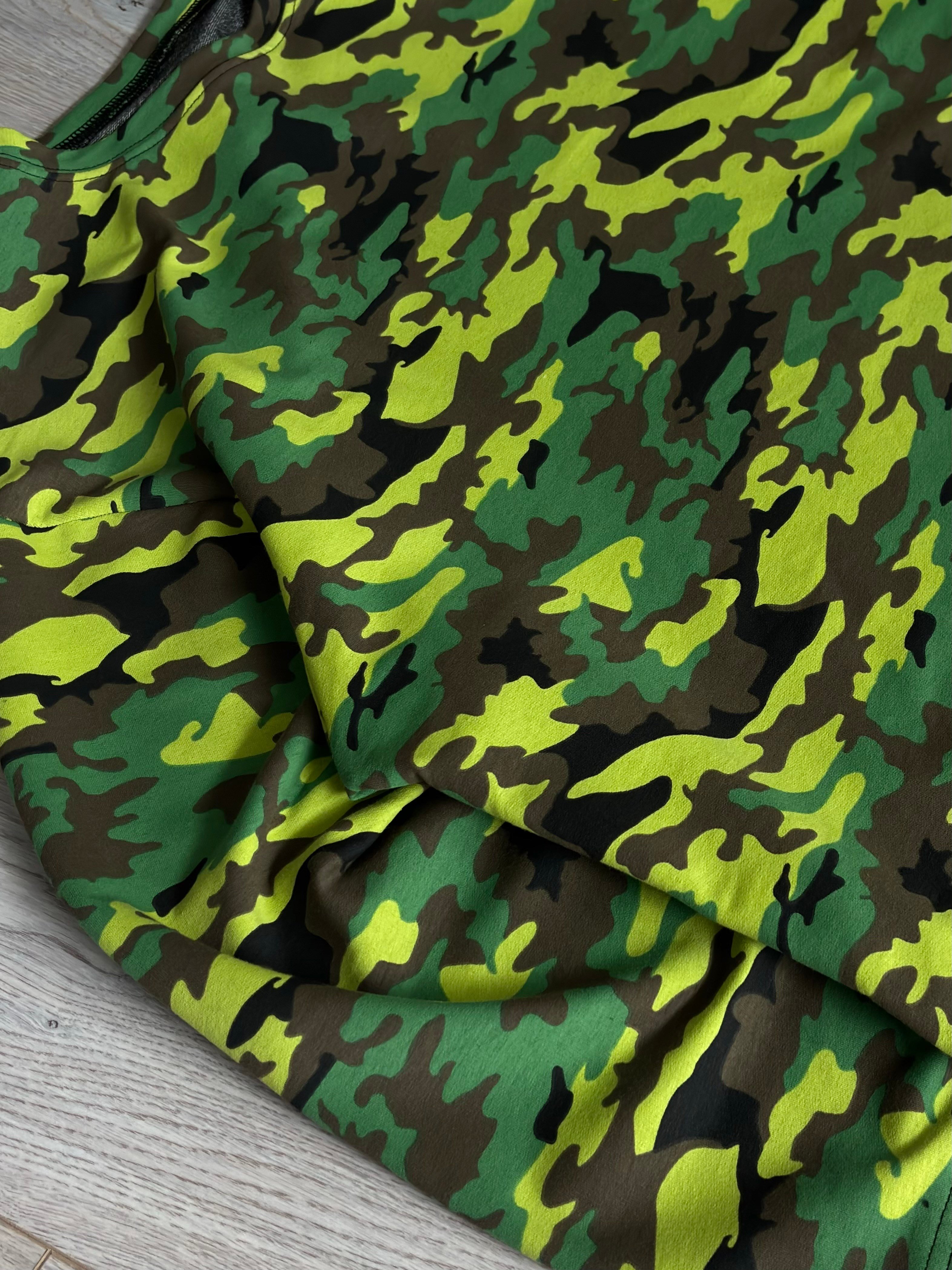 Neon Camo Boxy Oversized Sweat