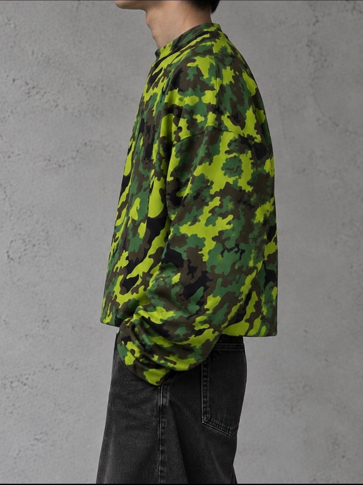 Neon Camo Boxy Oversized Sweat