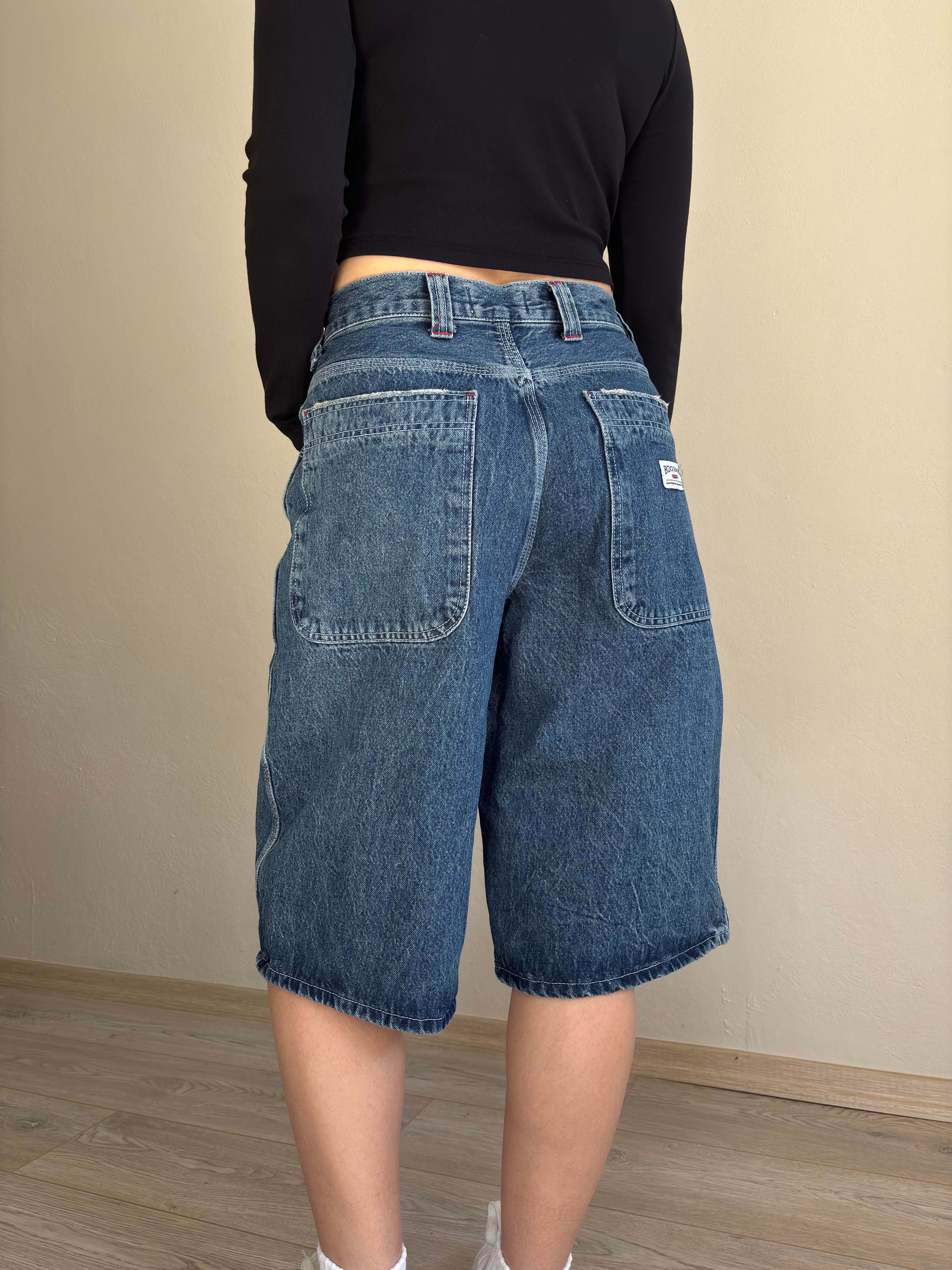 Nicola İndigo Longline Denim Jorts