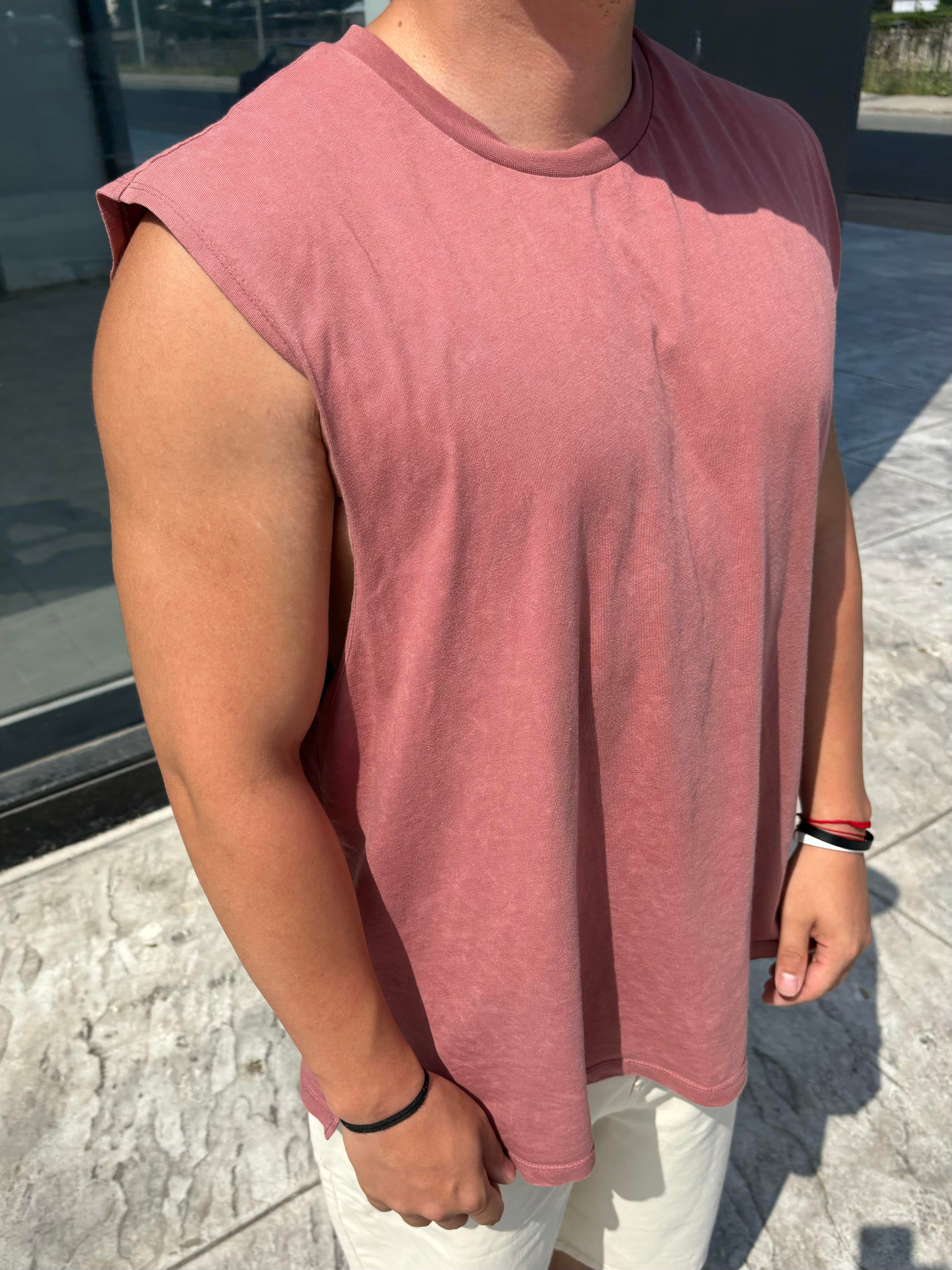 Pembe Ton Kolsuz T-shirt