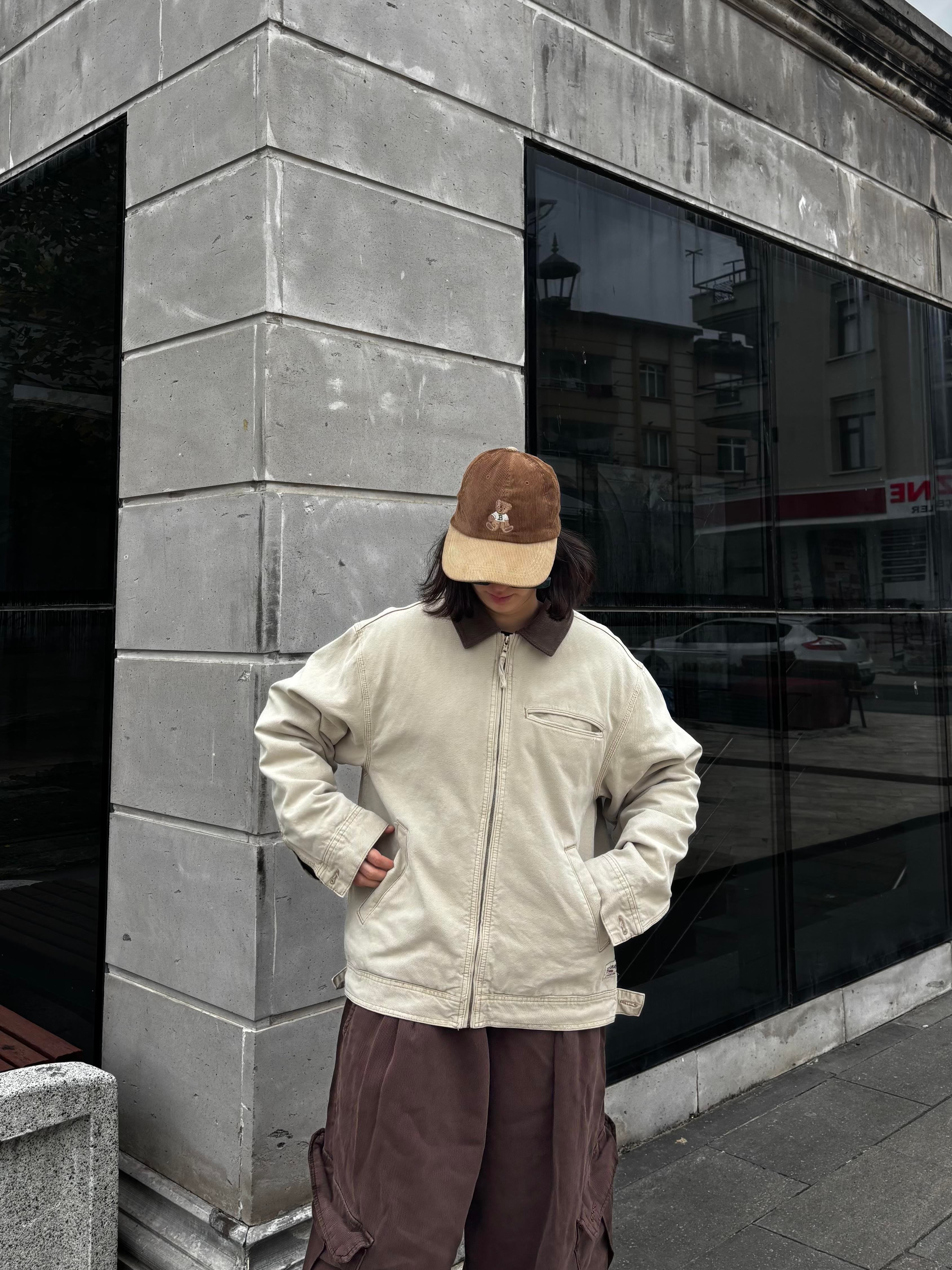 Premium Alba Camel Canvas Jacket
