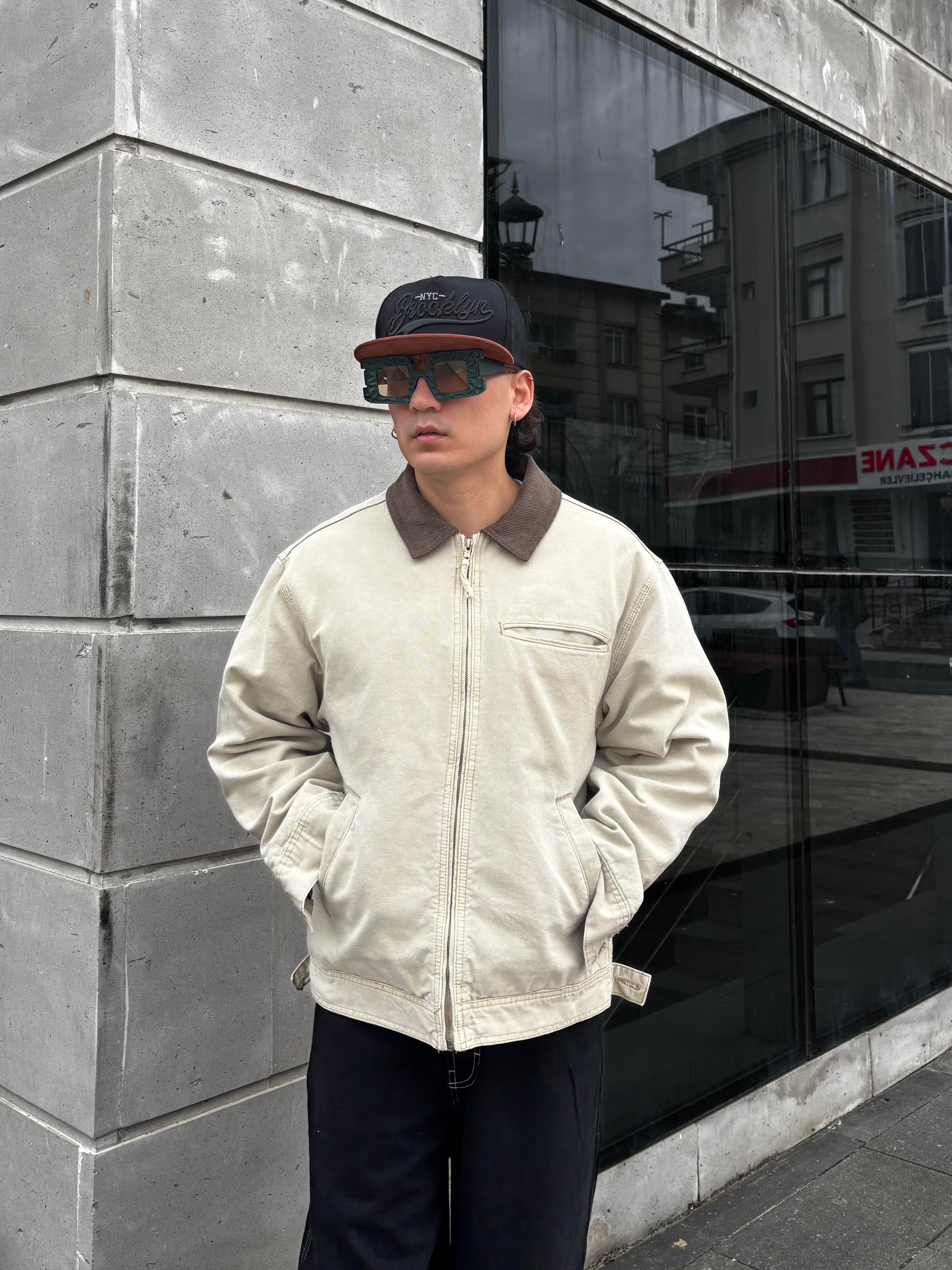 Premium Alba Camel Canvas Jacket