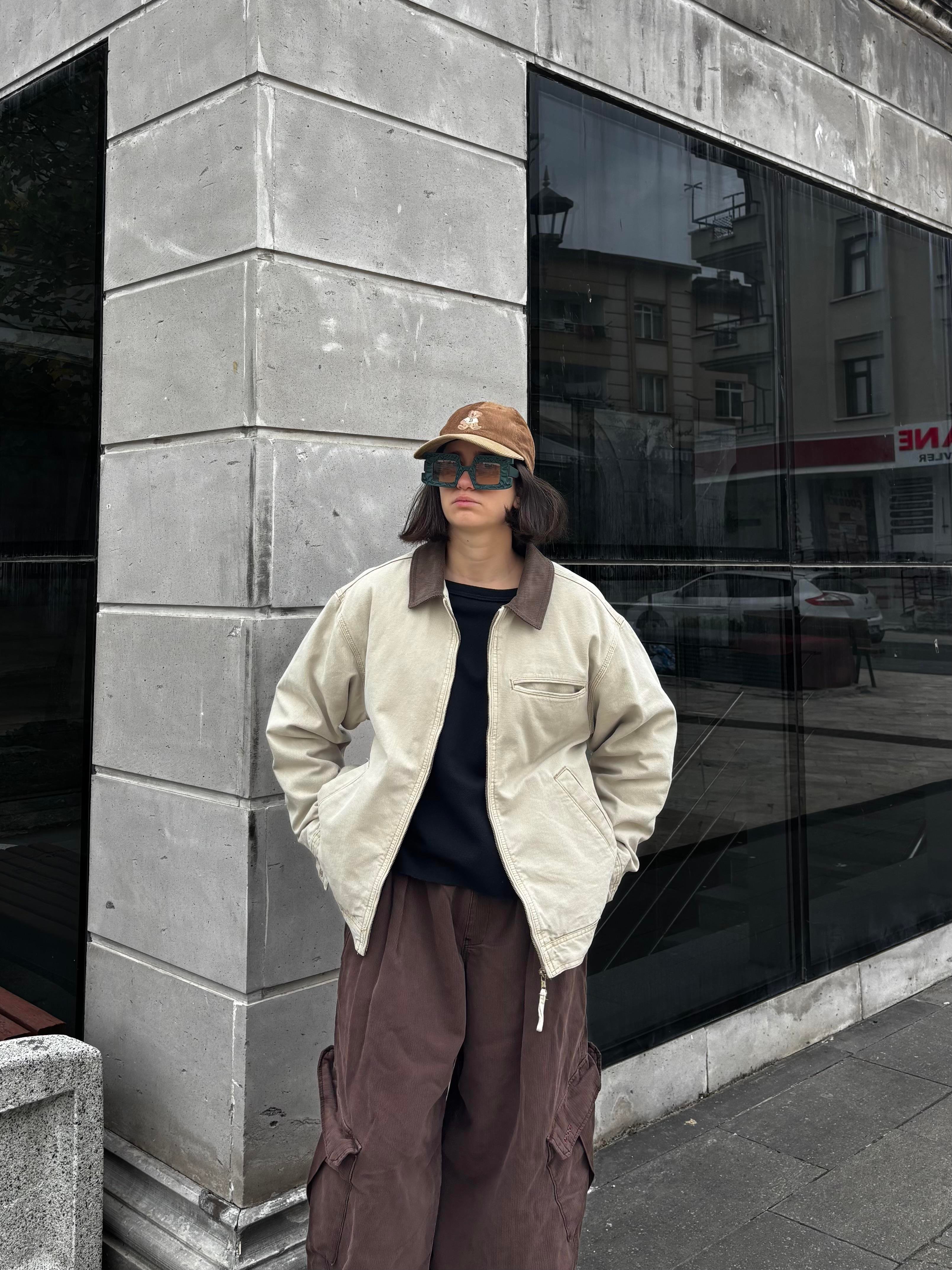 Premium Alba Camel Canvas Jacket