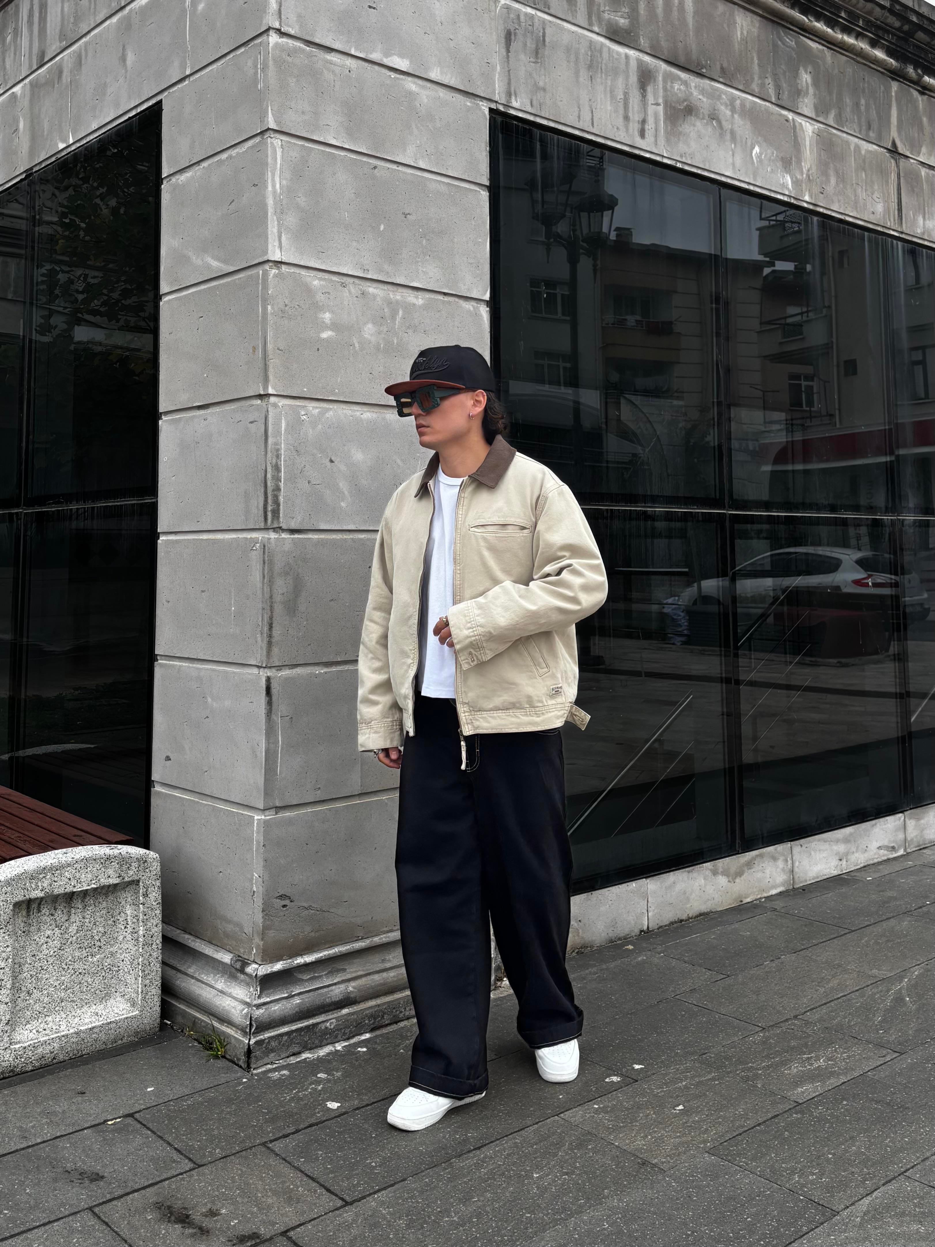 Premium Alba Camel Canvas Jacket