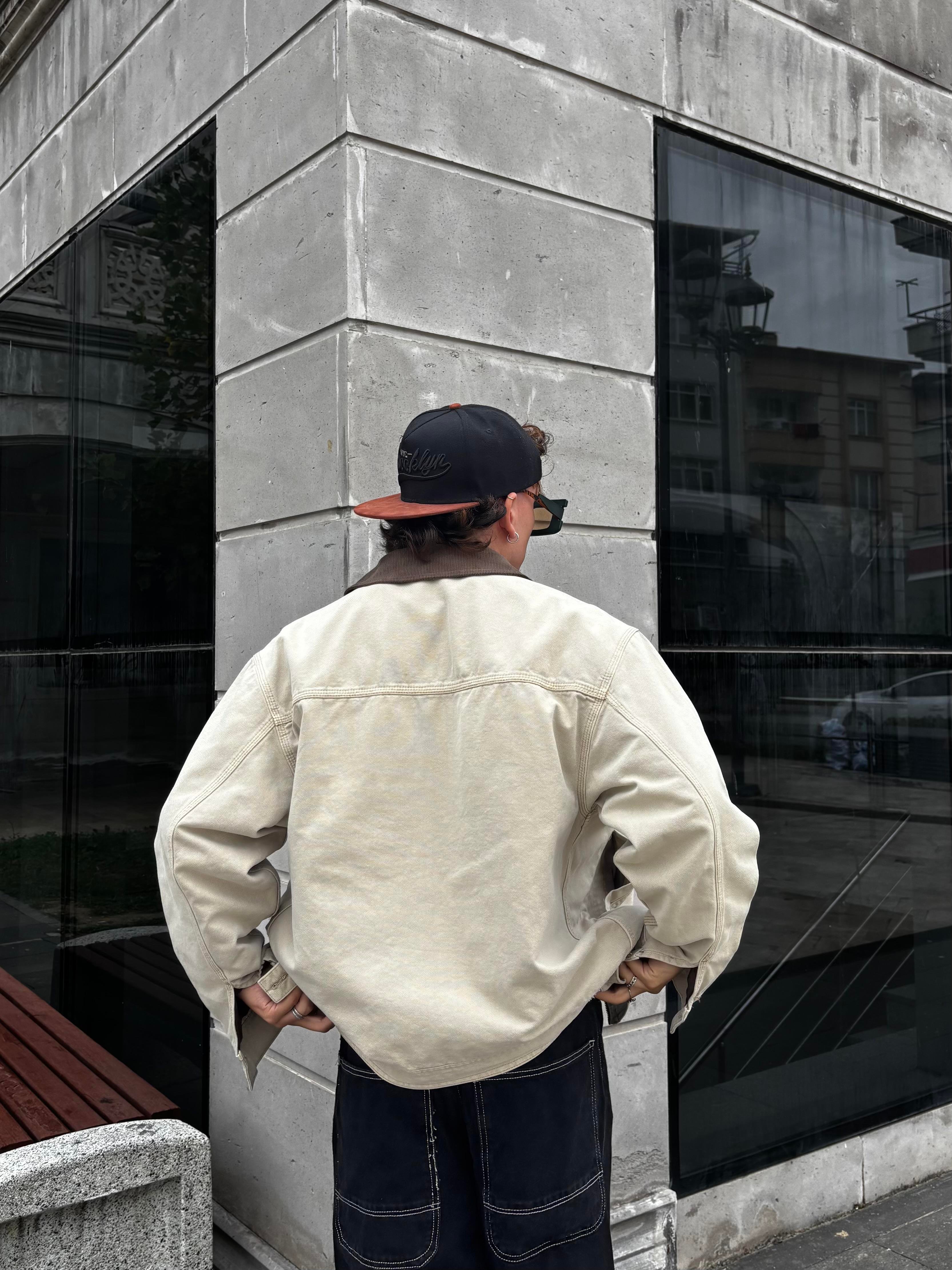 Premium Alba Camel Canvas Jacket