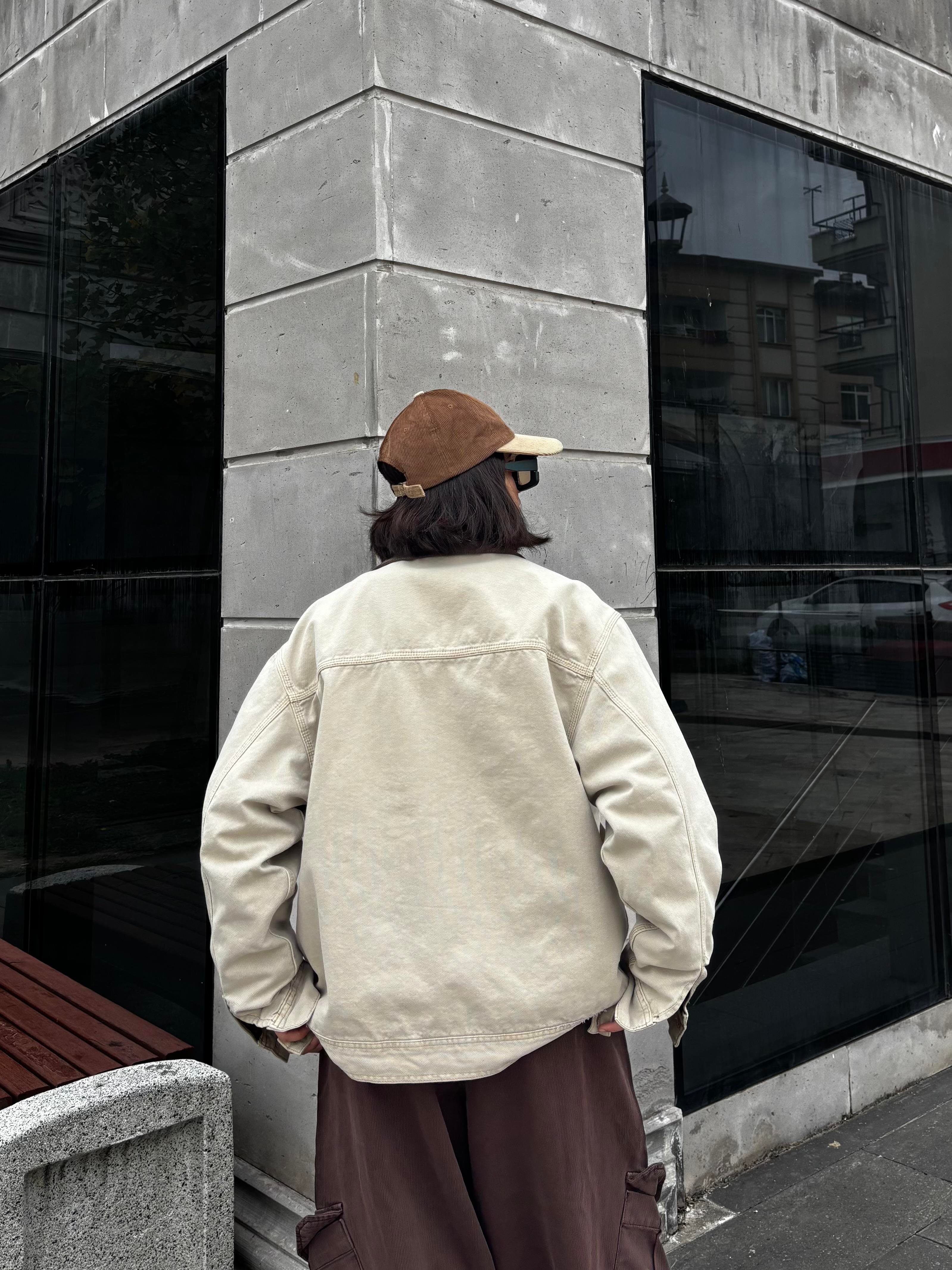 Premium Alba Camel Canvas Jacket