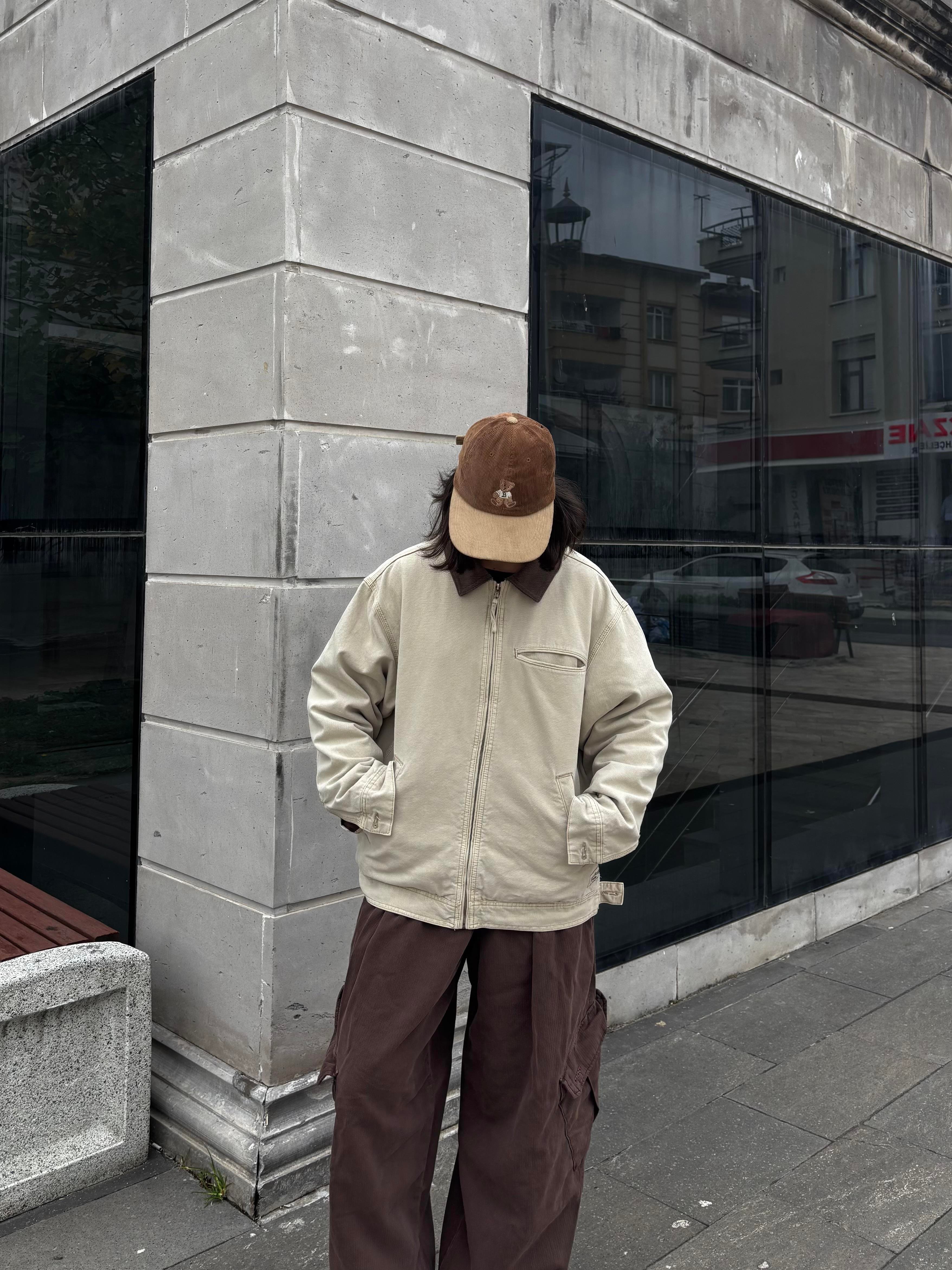 Premium Alba Camel Canvas Jacket